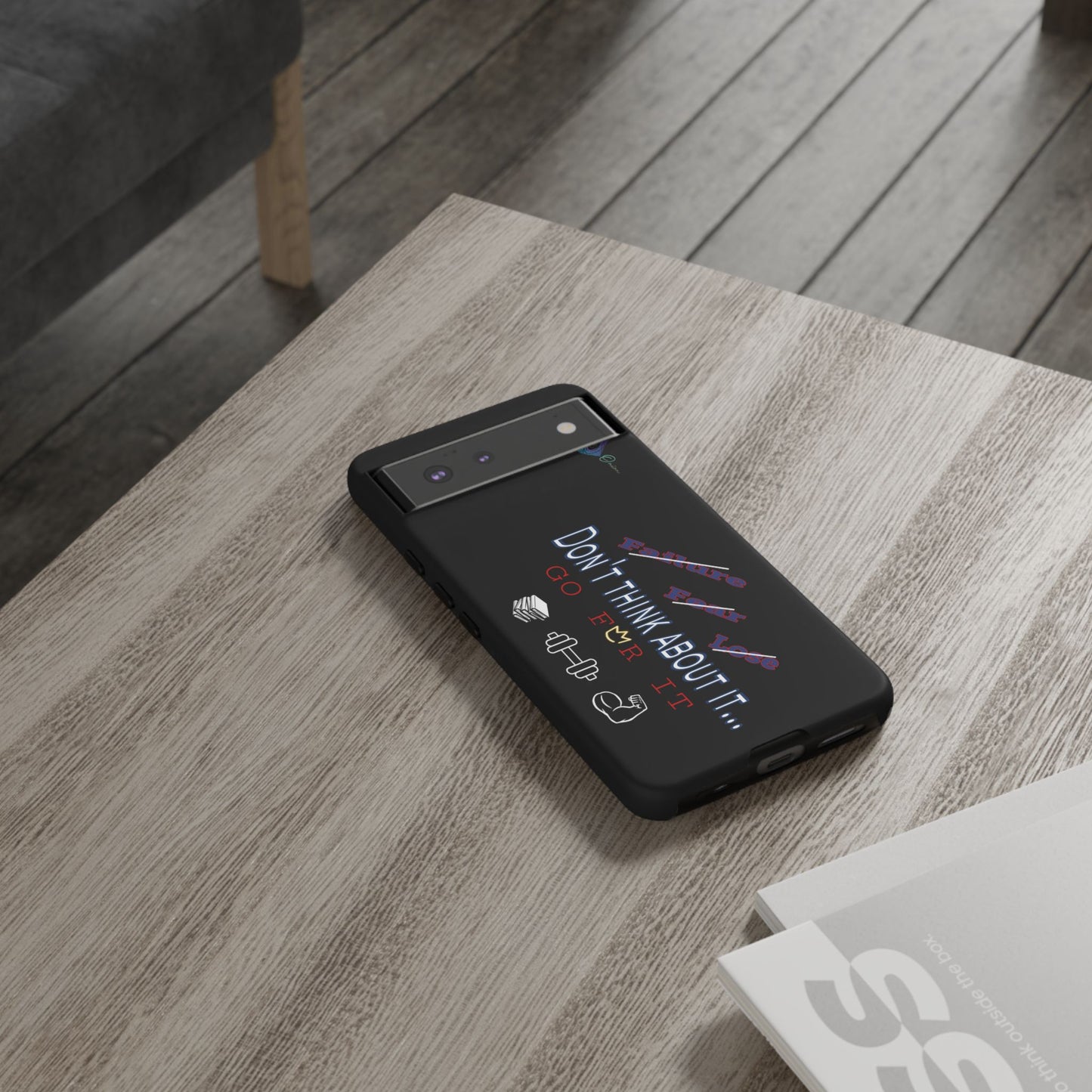 BlackOnion Brand New Phone Case - with Motivational Workout Motif’Don’t think ‘💪🔥🫵