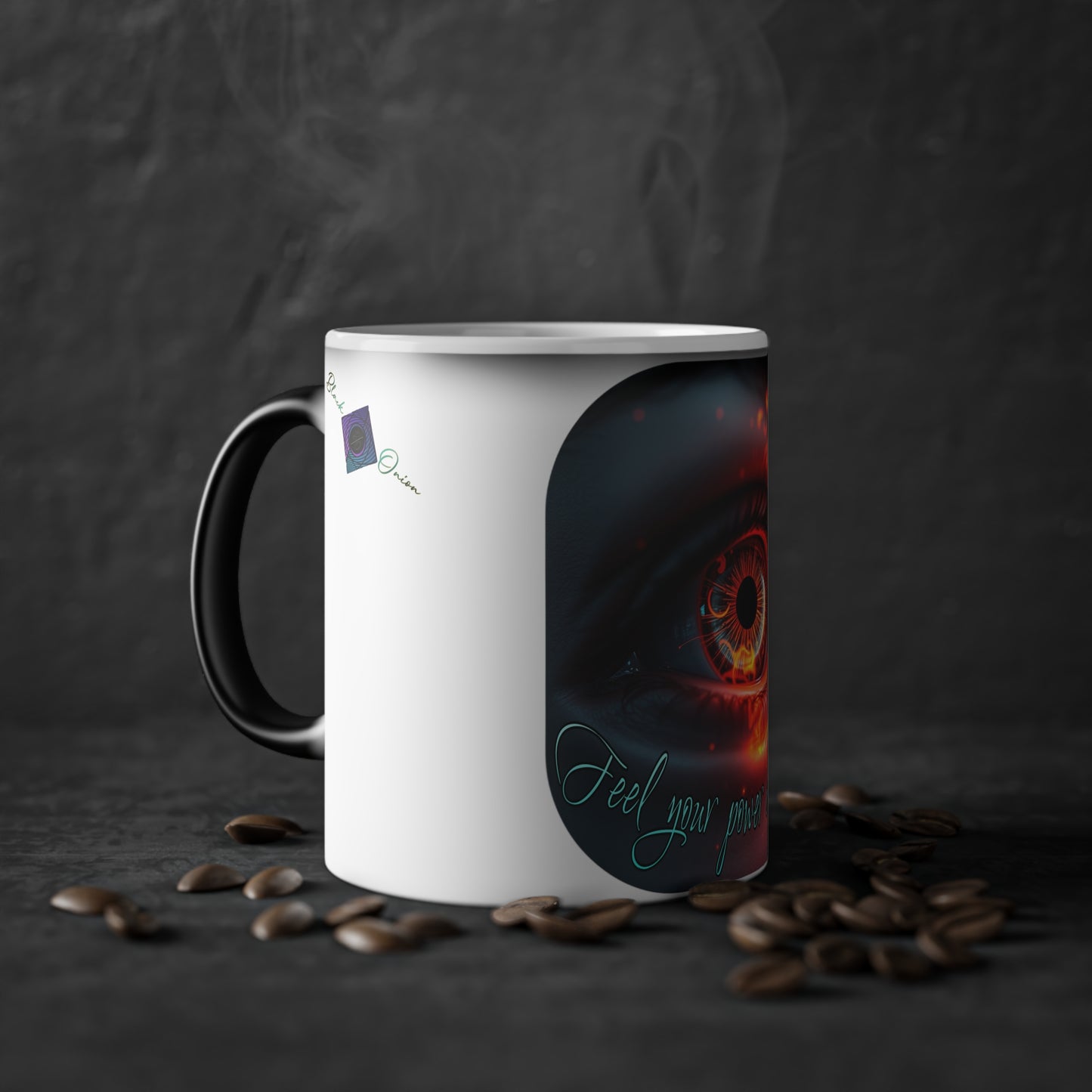 BlackOnion Color Changing Mug with Workout Motif ‘Feel your power ’ 💪🔥🫵