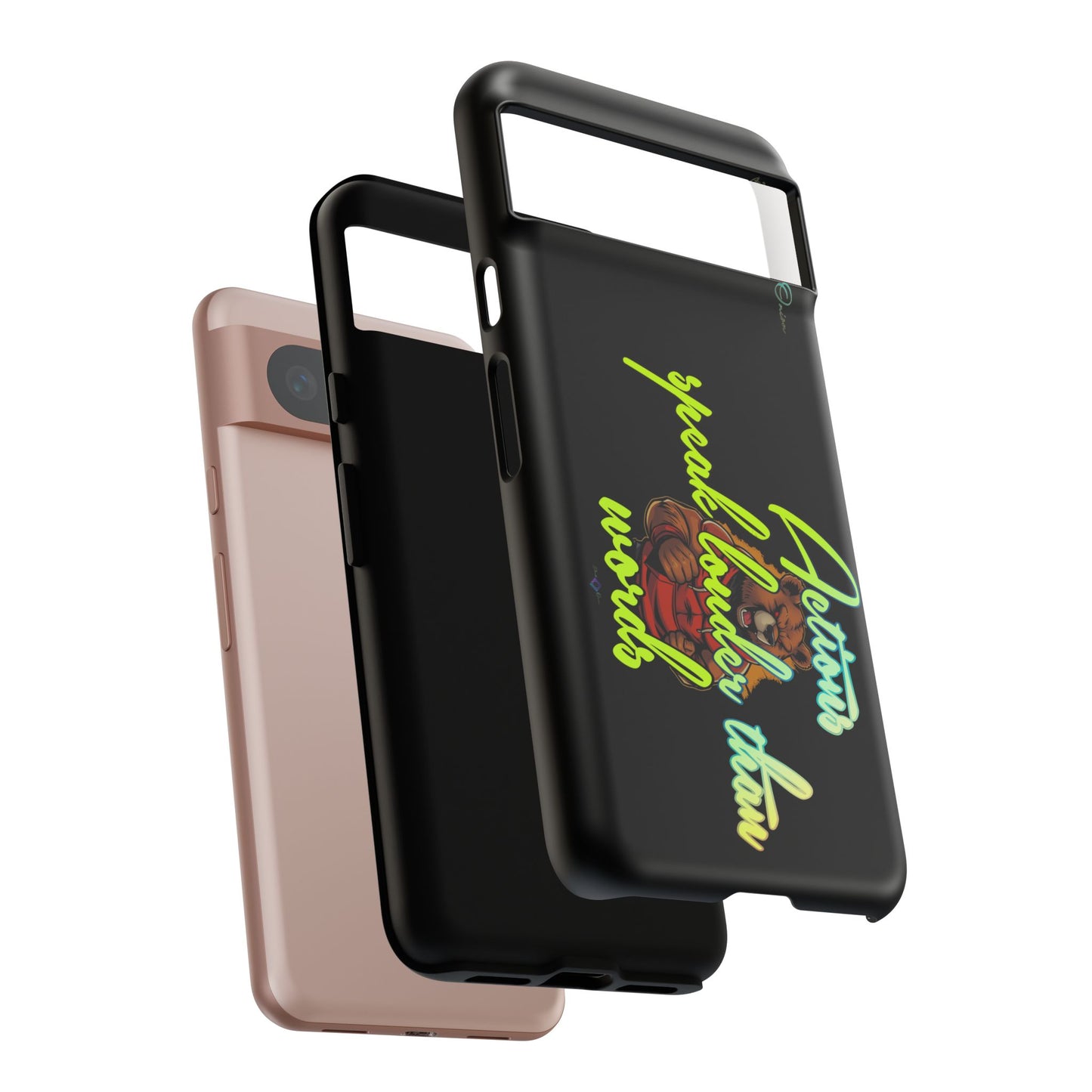 BlackOnion Brand New Phone Case - with Motivational Workout Motif ‘Actions speak lauder ‘💪🔥🫵