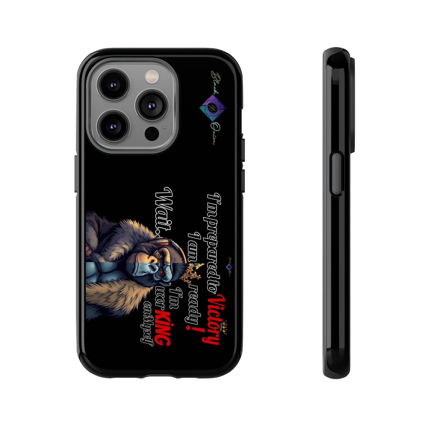 BlackOnion Brand New Phone Case - with Motivational Workout Motif’Victory 👑‘💪🔥🫵