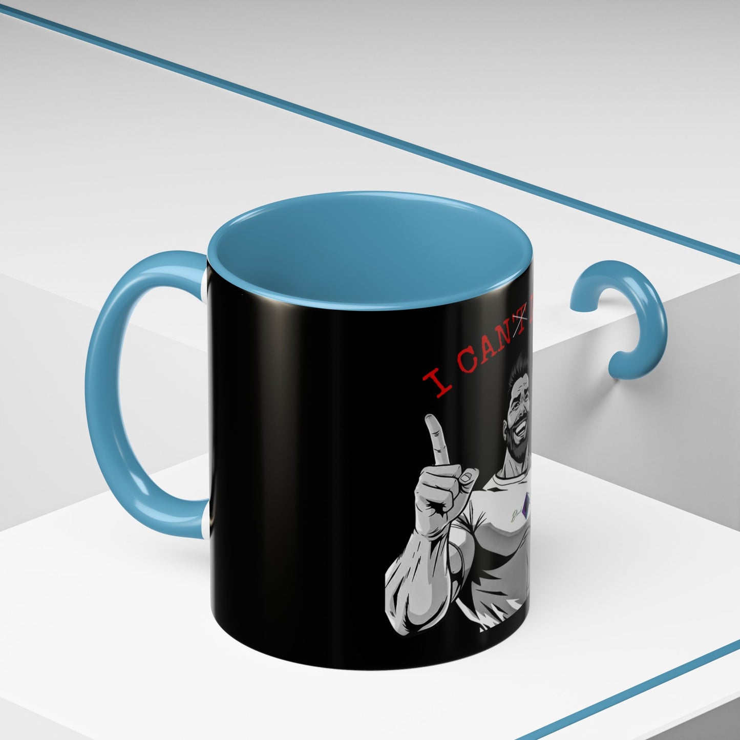 BlackOnion Coffee Mug - 11oz with Workout Motif ‘I Can Do It ’🔥💪🫵