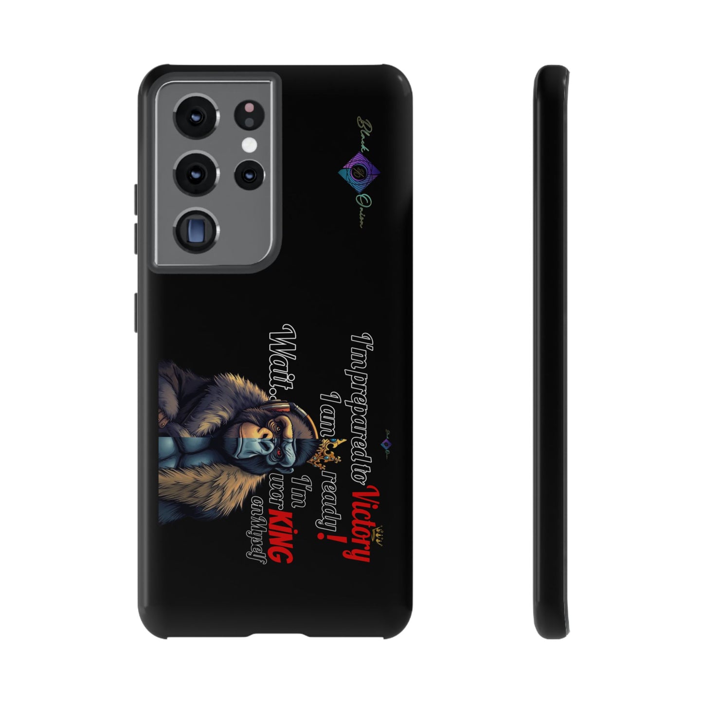 BlackOnion Brand New Phone Case - with Motivational Workout Motif’Victory 👑‘💪🔥🫵
