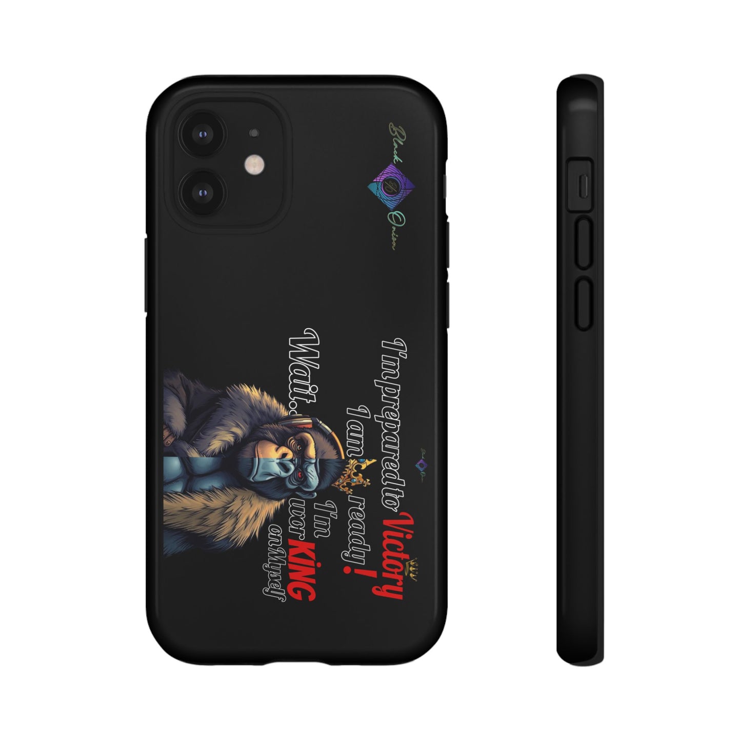 BlackOnion Brand New Phone Case - with Motivational Workout Motif’Victory 👑‘💪🔥🫵