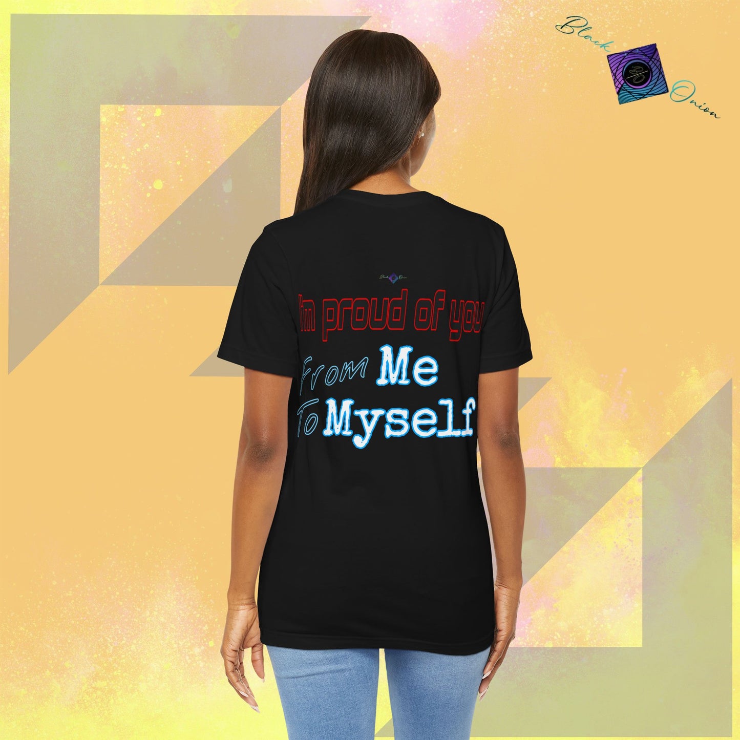 BlackOnion T-Shirt with Workout Motif V3 โ I'm Proud of You! From Me , to Myself'๐ช๐ฅ๐ซต