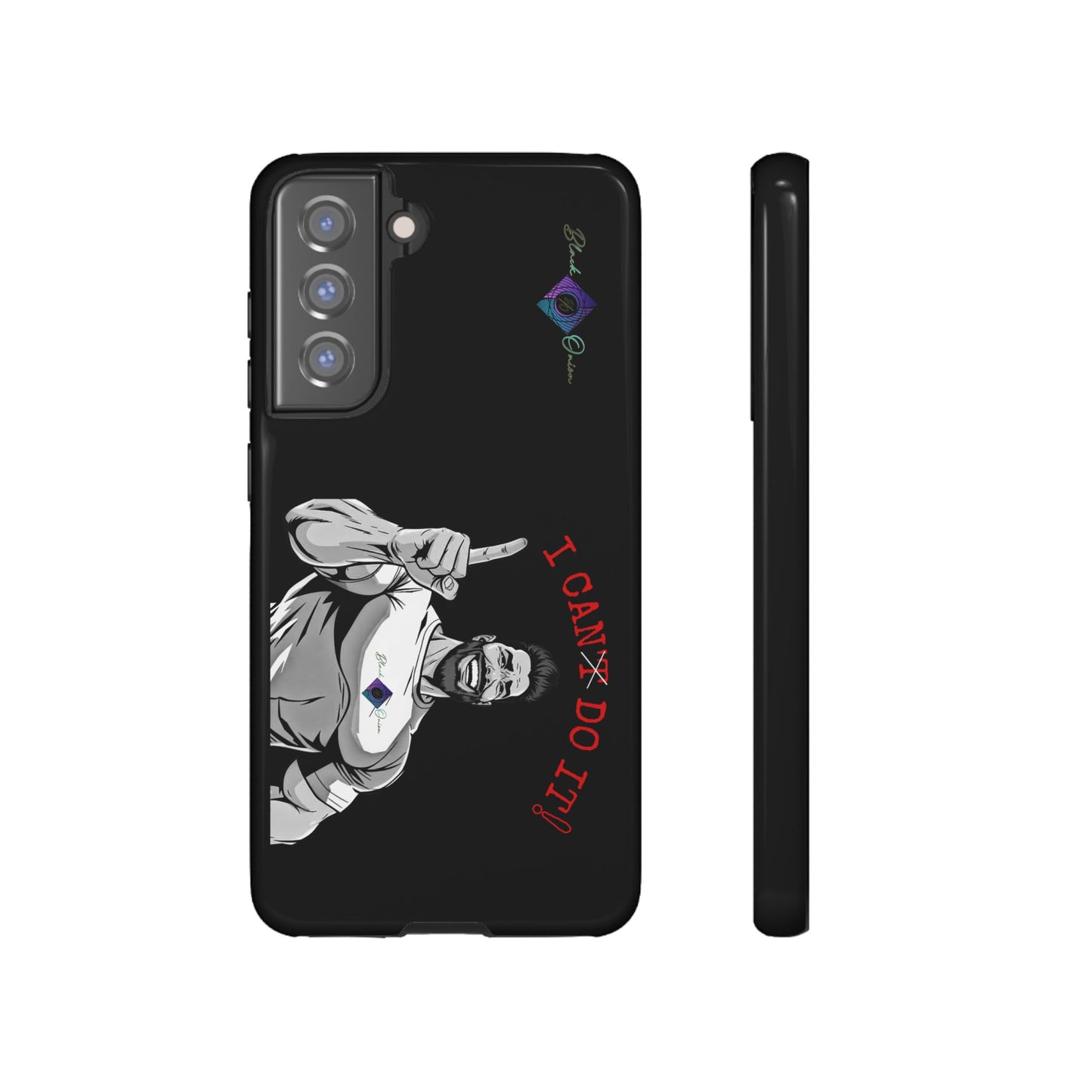 BlackOnion Brand New Phone Case - with Motivational Workout Motif’I Can Do It ‘💪🔥🫵