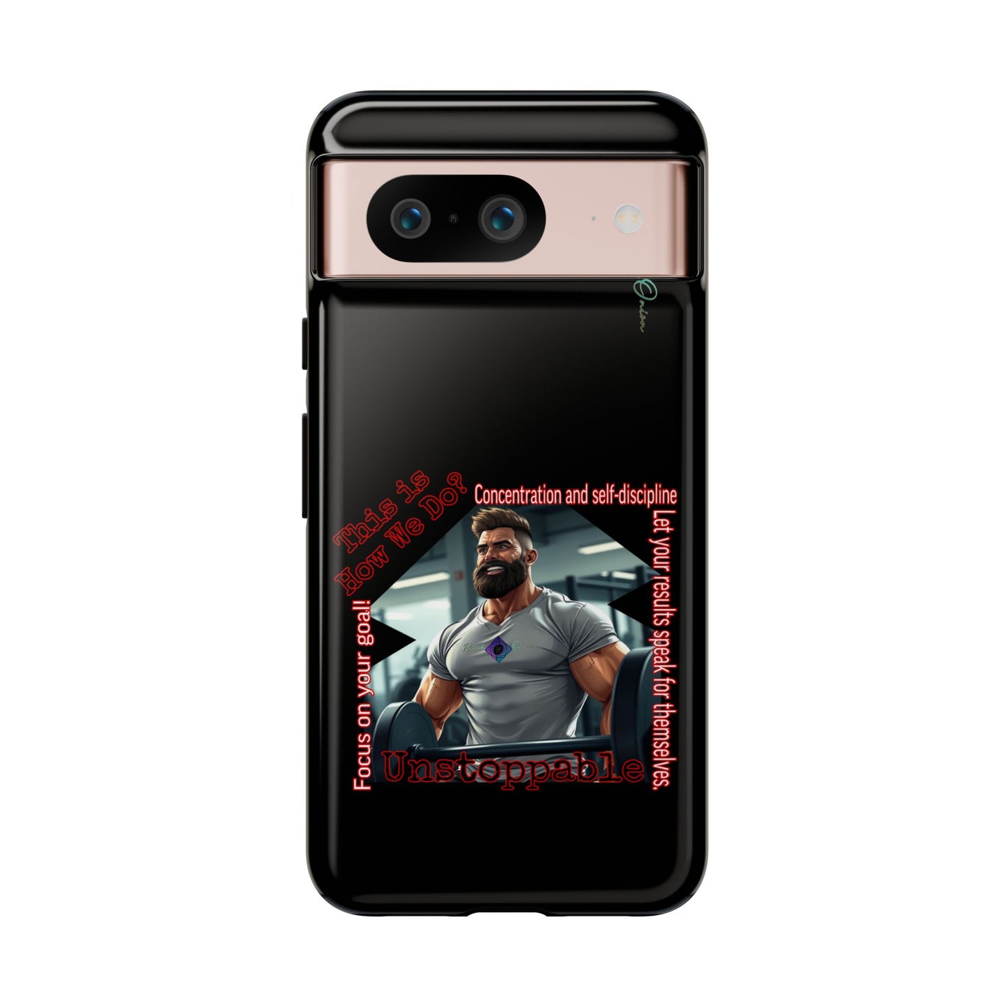 BlackOnion Brand New Phone Case - with Motivational Workout Motif’Unstoppable ‘💪🔥🫵