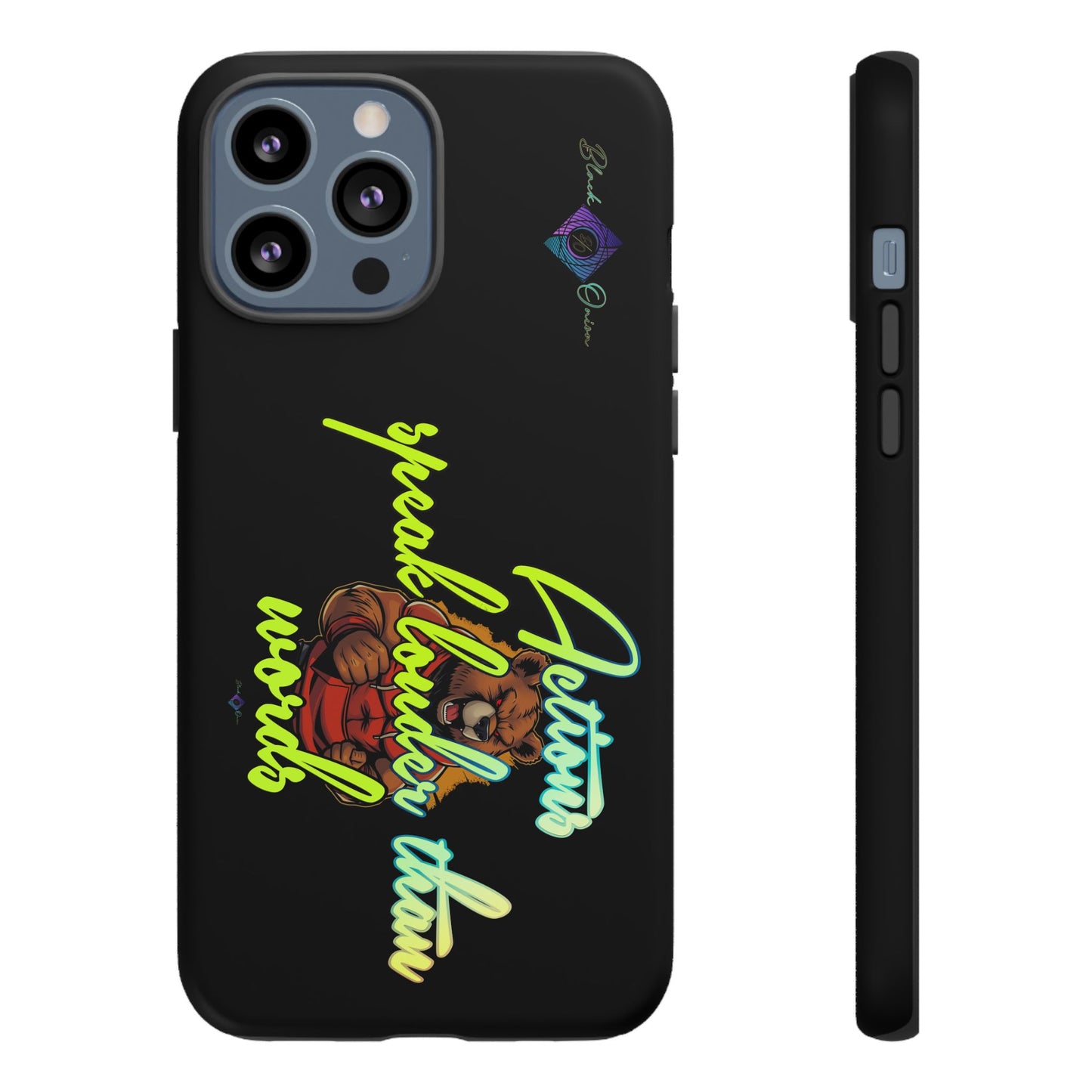 BlackOnion Brand New Phone Case - with Motivational Workout Motif ‘Actions speak lauder ‘💪🔥🫵