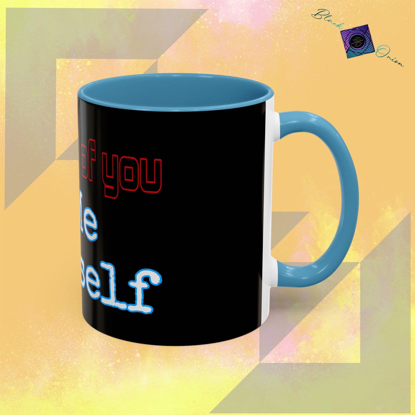 BlackOnion Coffee Mug - 11oz with workout motif ‘I’m proud of you’🔥💪🫵