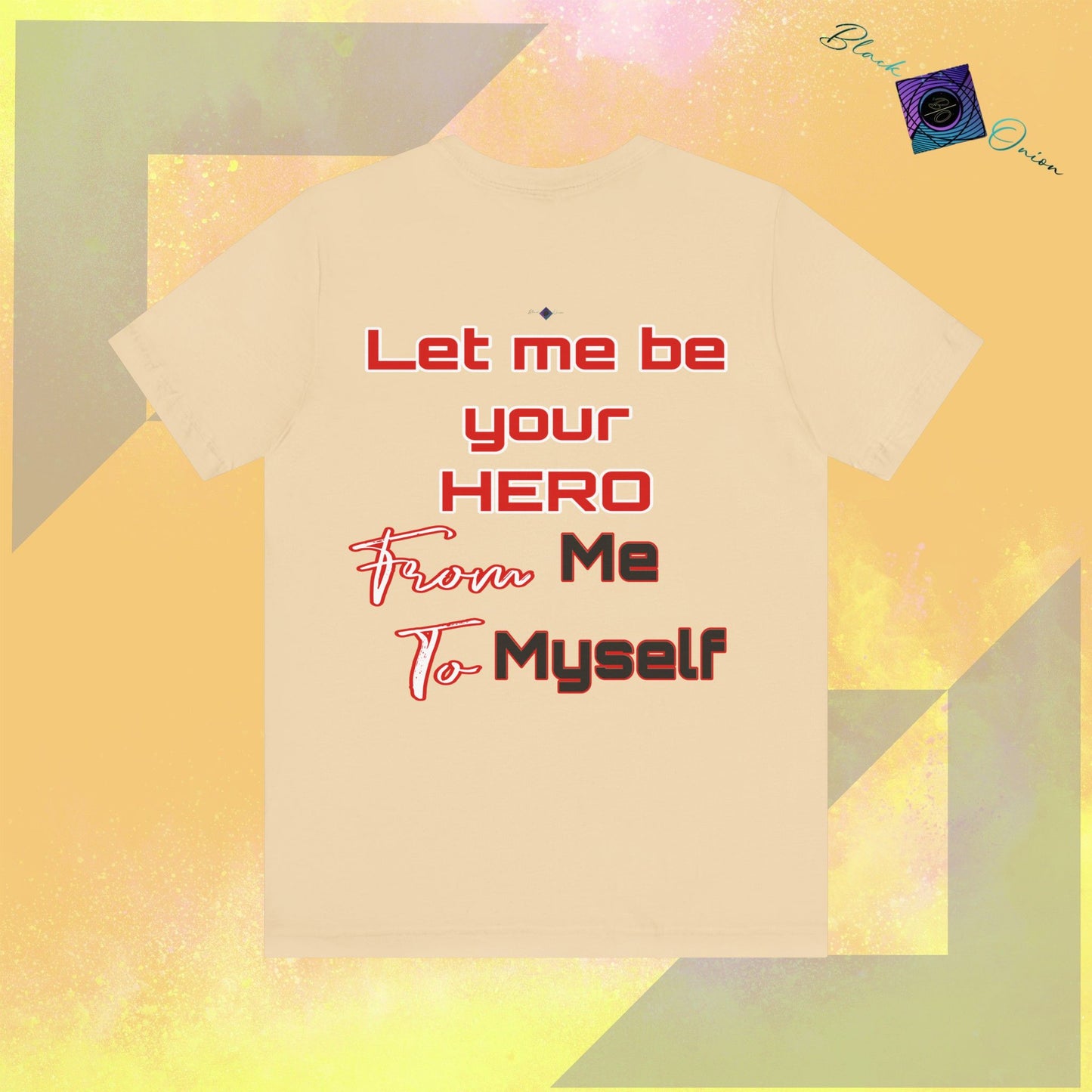 BlackOnion T-Shirt with Workout Motif “Let me be your Hero” 🫵🔥💪