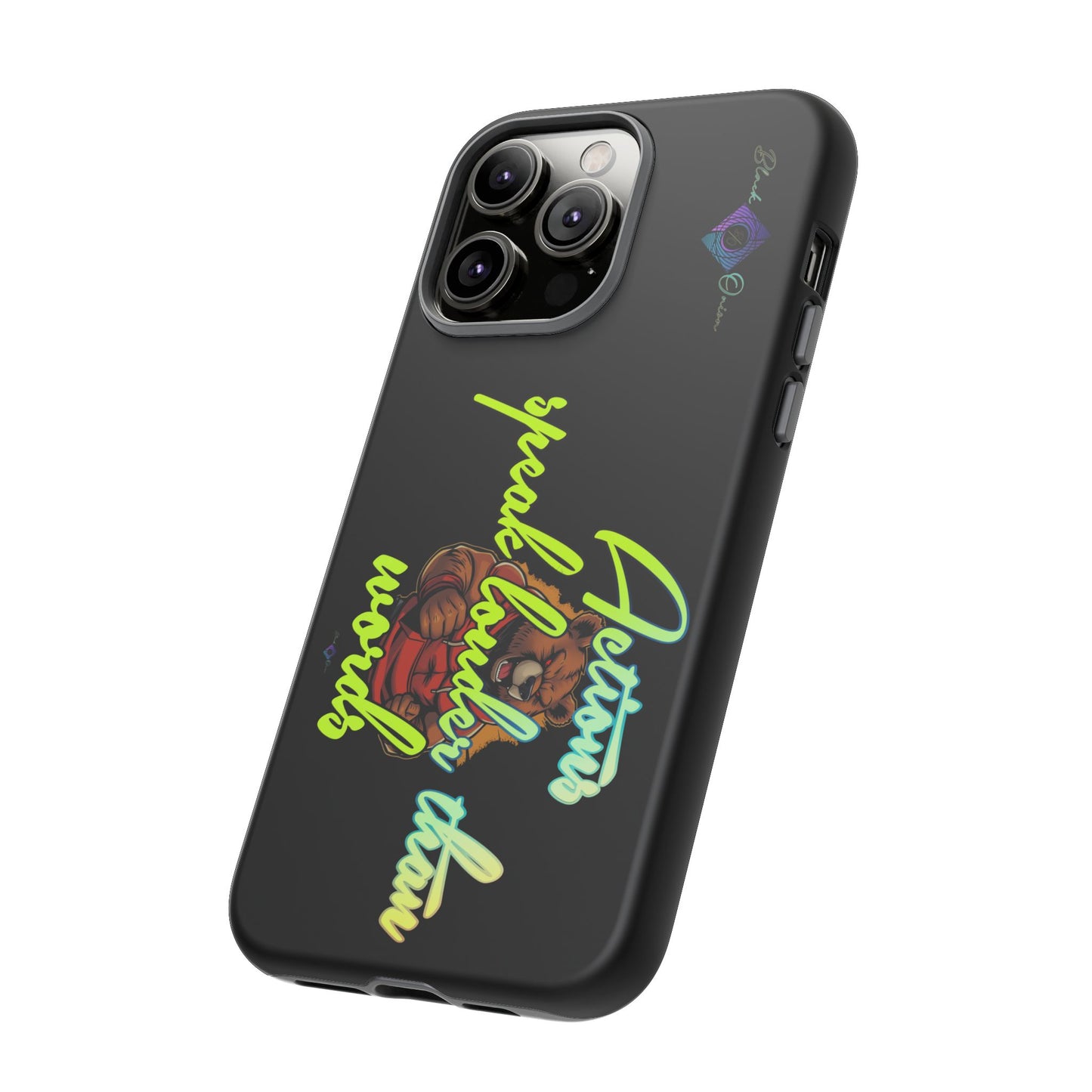 BlackOnion Brand New Phone Case - with Motivational Workout Motif ‘Actions speak lauder ‘💪🔥🫵