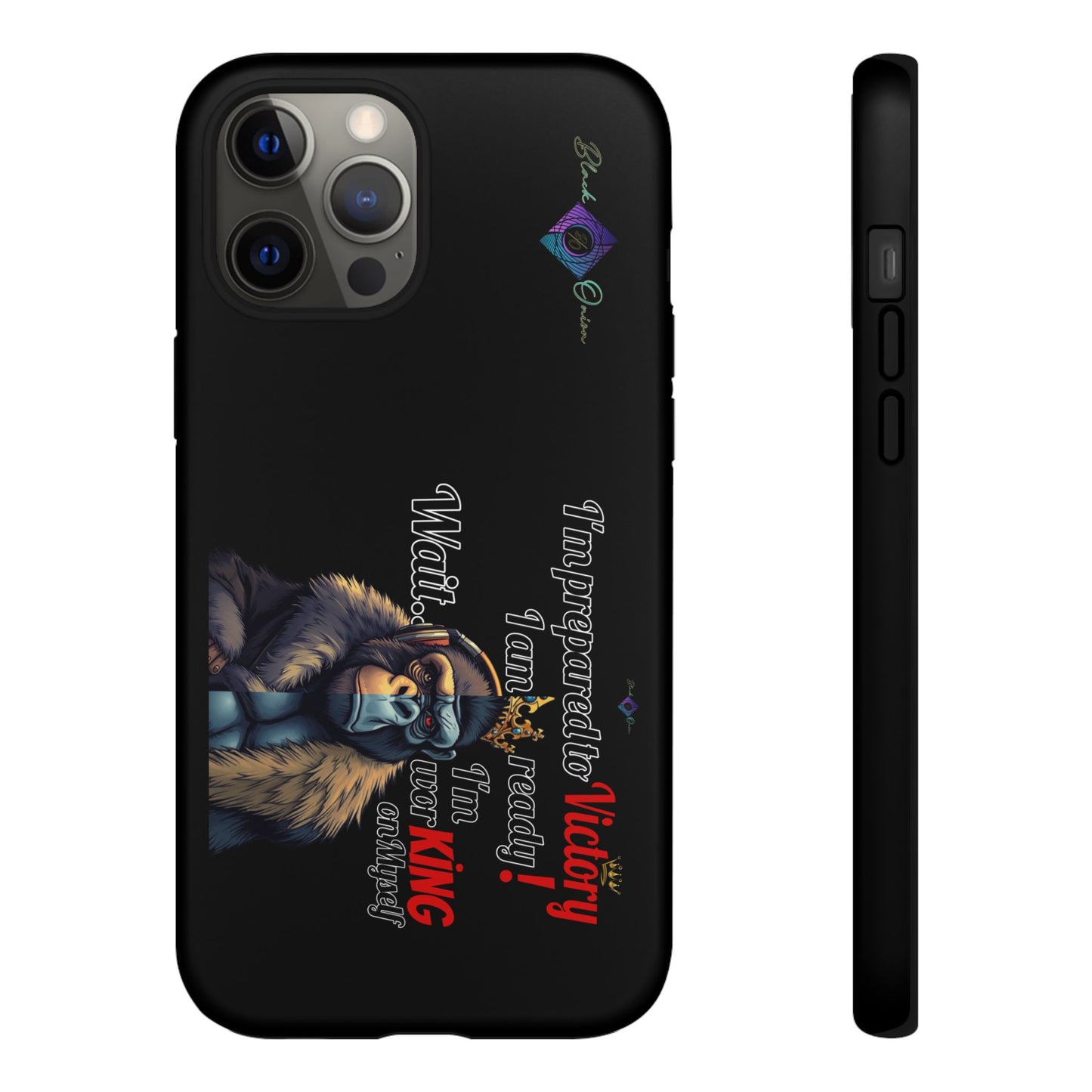 BlackOnion Brand New Phone Case - with Motivational Workout Motif’Victory 👑‘💪🔥🫵