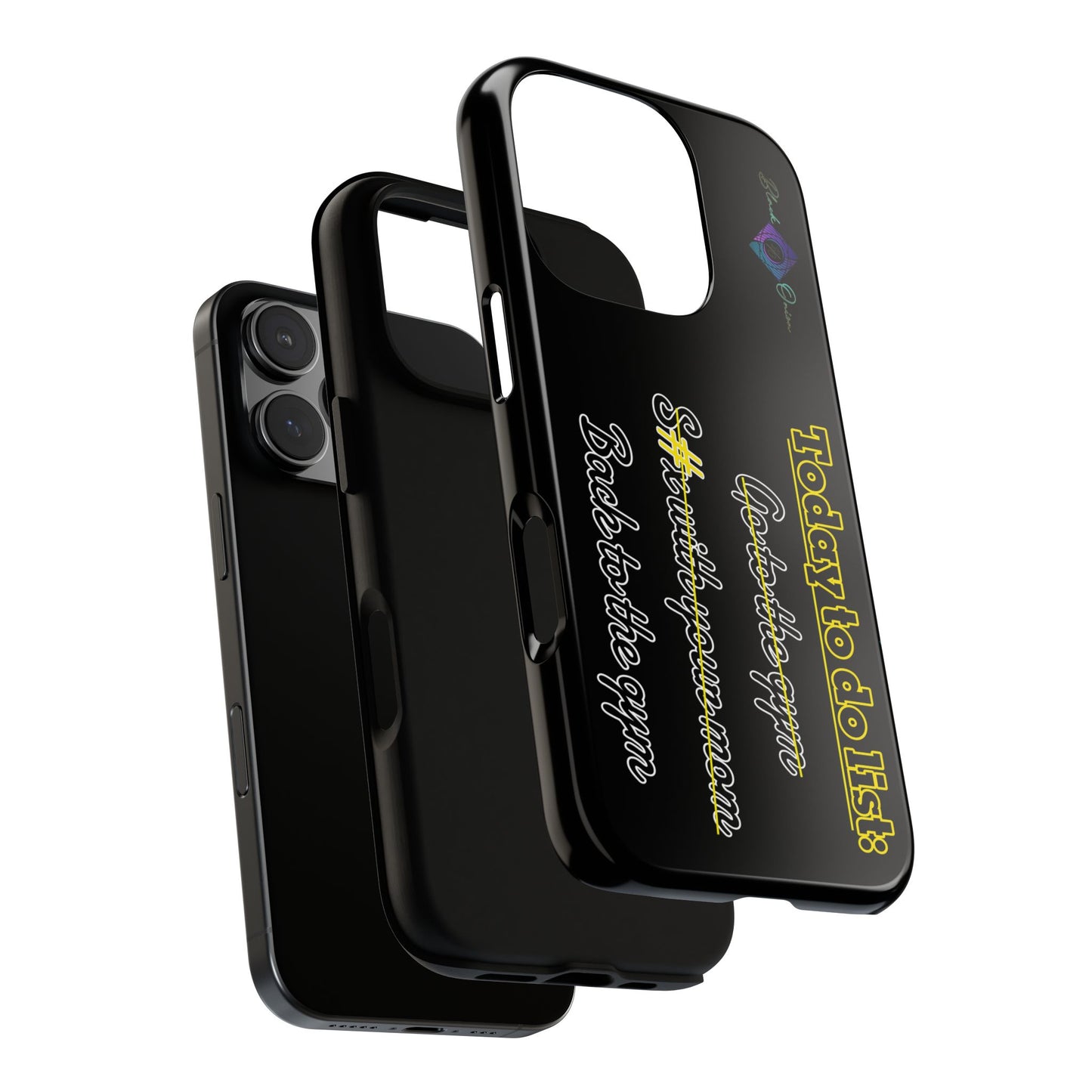 BlackOnion Brand New Phone Case - with Motivational Workout Motif’Today to do list ‘💪🔥🫵
