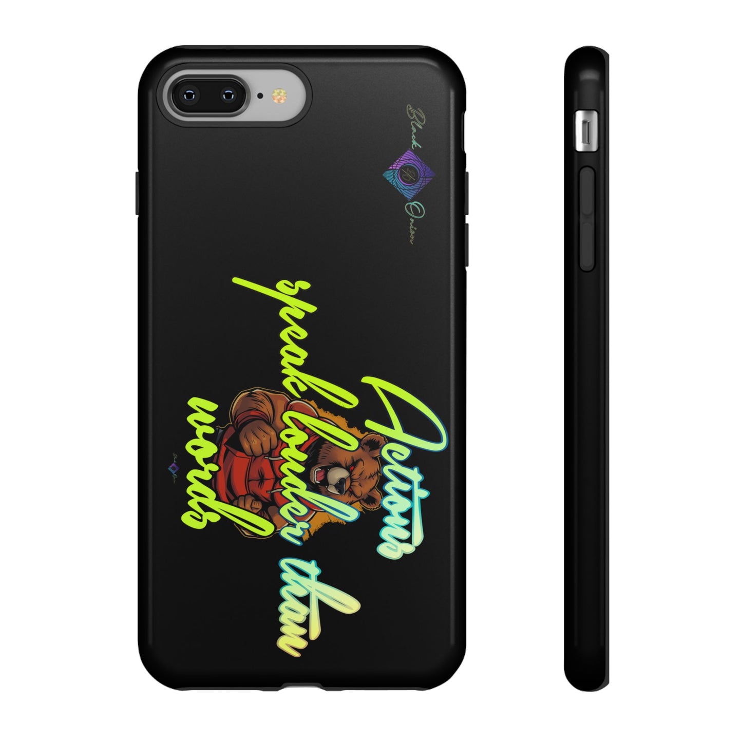BlackOnion Brand New Phone Case - with Motivational Workout Motif ‘Actions speak lauder ‘💪🔥🫵