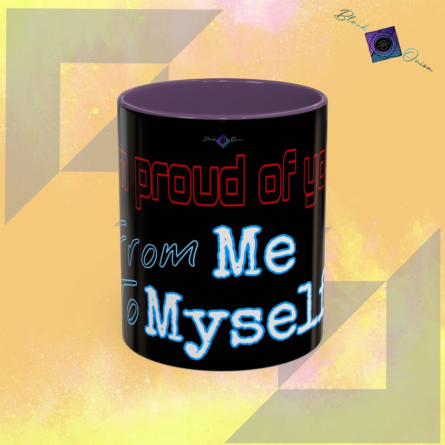 BlackOnion Coffee Mug 2 with Workout Motif ‘ I’m proud of you’🫵🔥💪