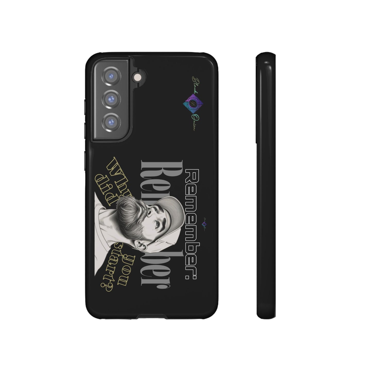 BlackOnion Brand New Phone Case - with Motivational Workout Motif’Remember ‘💪🔥🫵