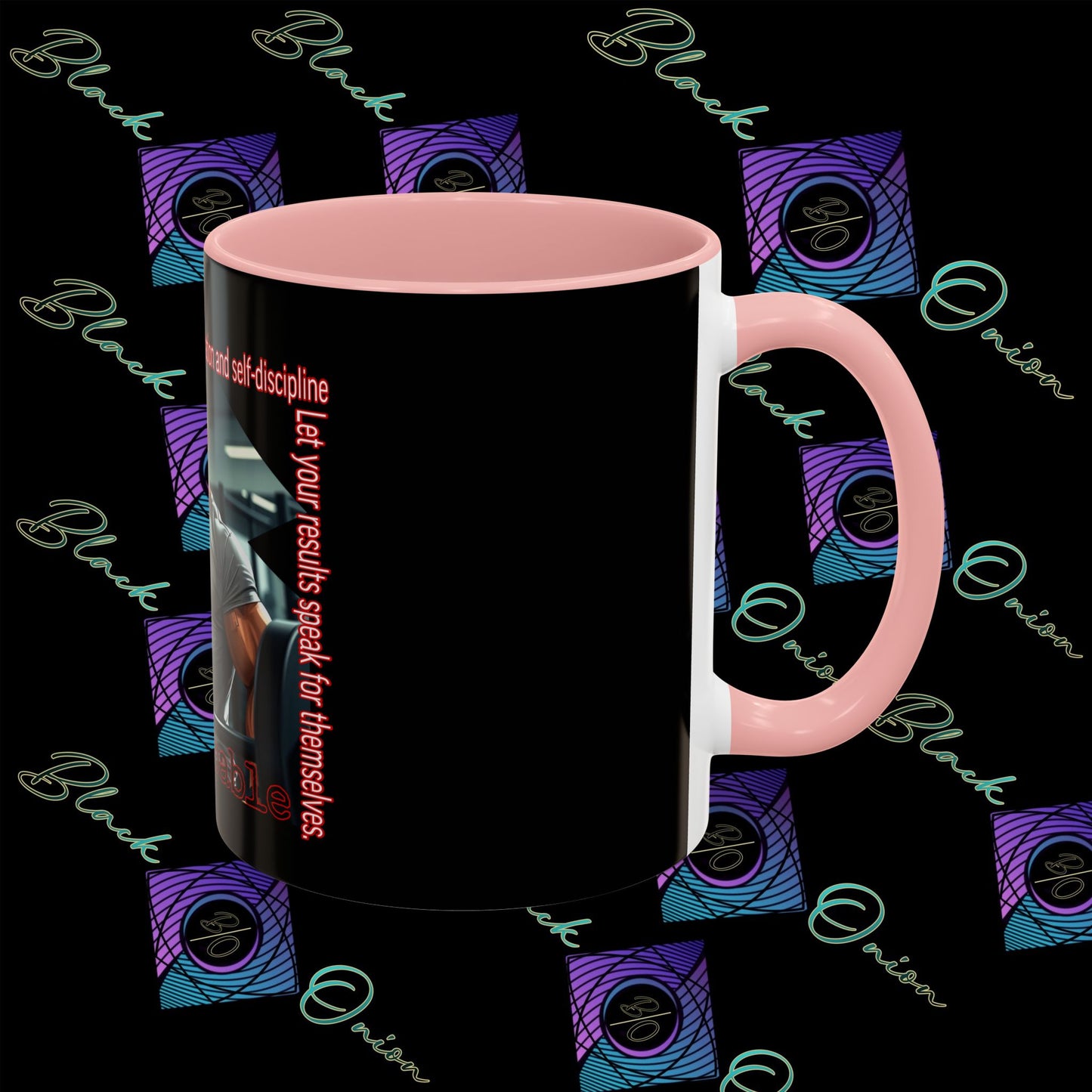 BlackOnion Coffee Mug - 11oz with Workout Motif ‘Unstoppable’🔥💪🫵