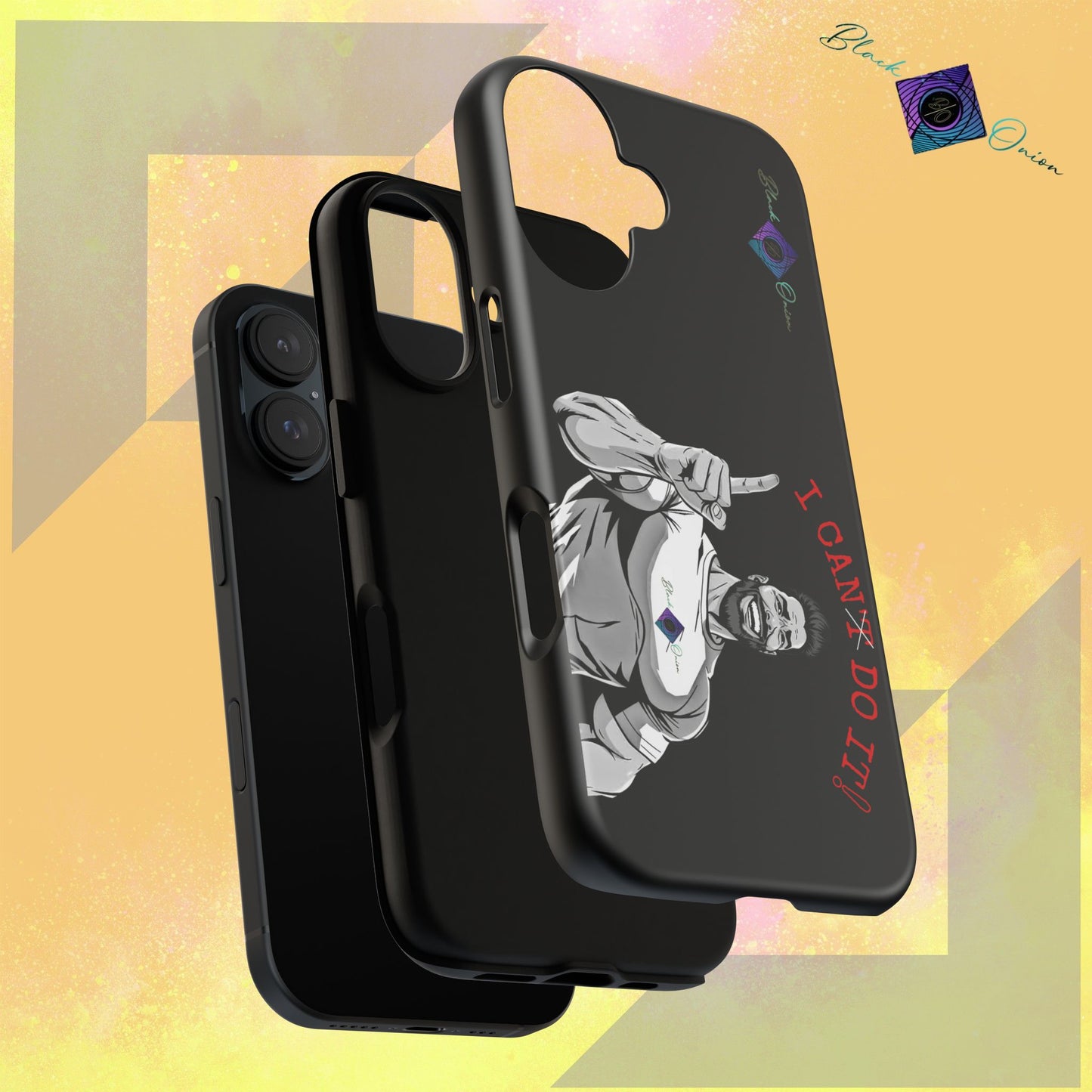 BlackOnion Brand New Phone Case - with Motivational Workout Motif’I Can Do It ‘💪🔥🫵