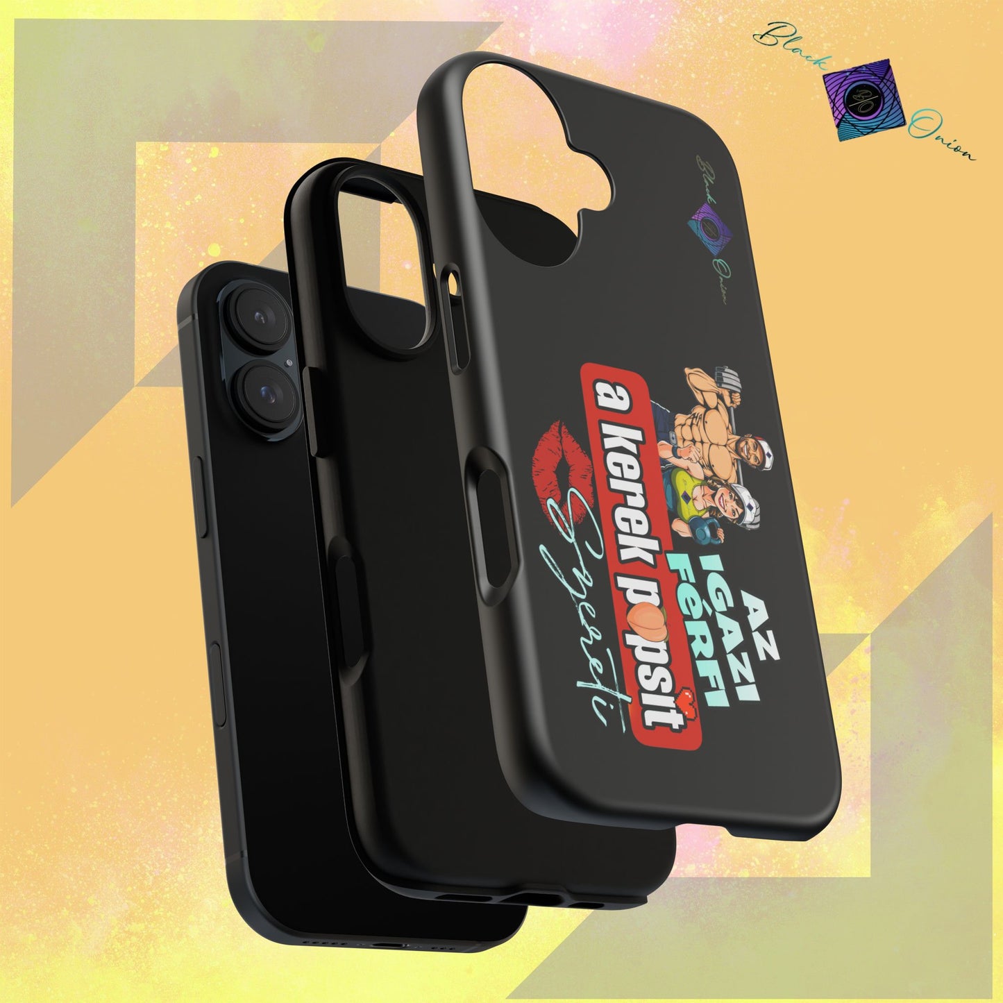 BlackOnion Brand New Phone Case - with Motivational Workout Motif ‘Az igazi férfi ‘💪🔥🫵