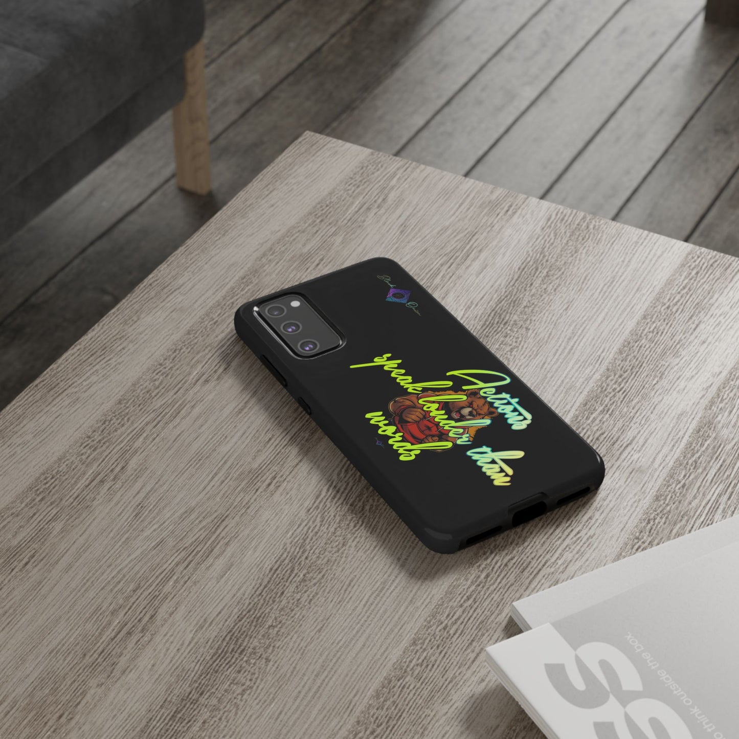BlackOnion Brand New Phone Case - with Motivational Workout Motif ‘Actions speak lauder ‘💪🔥🫵