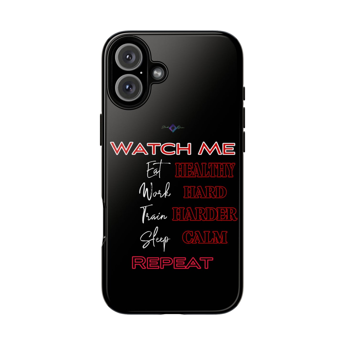 BlackOnion Phone Case -with Motivational Motif 'Watch Me' 💪🔥🫵