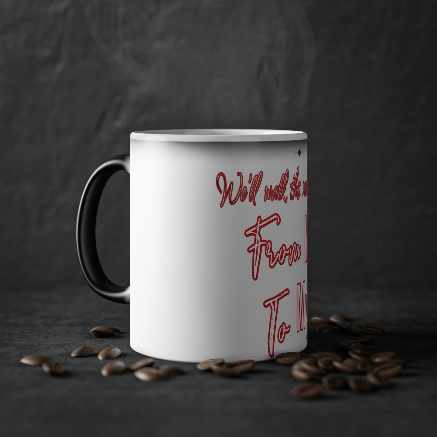 BlackOnion Color Changing Mug with Workout Motif ‘We’ll walk this road together ’ 💪🔥🫵