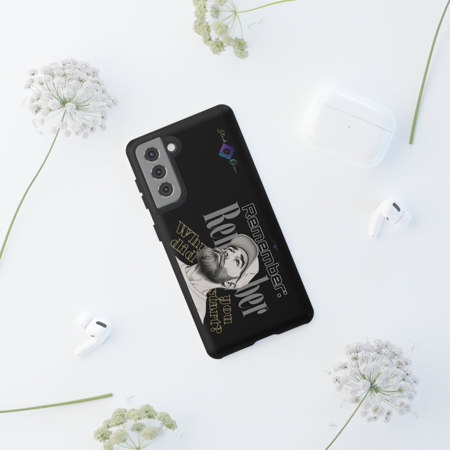 BlackOnion Brand New Phone Case - with Motivational Workout Motif’Remember ‘💪🔥🫵