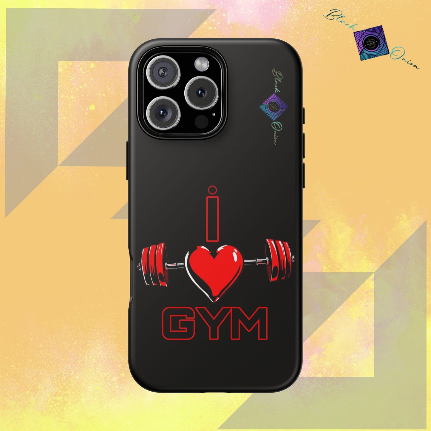 BlackOnion Brand New Phone Case - with Motivational Workout Motif’I Love Gym ‘💪🔥🫵