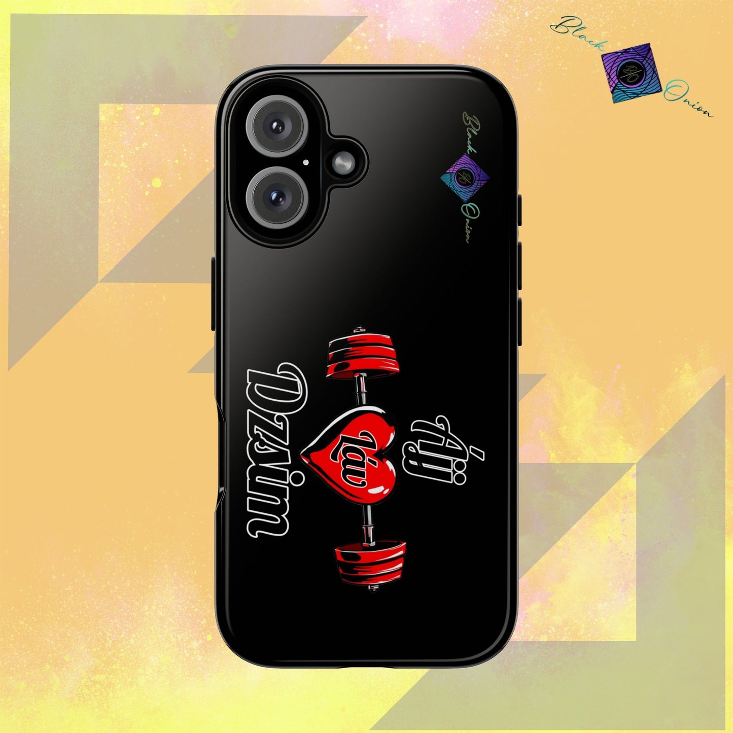 BlackOnion Brand New Phone Case - with Motivational Workout Motif’Ájj Láv Dzsim ‘💪🔥🫵