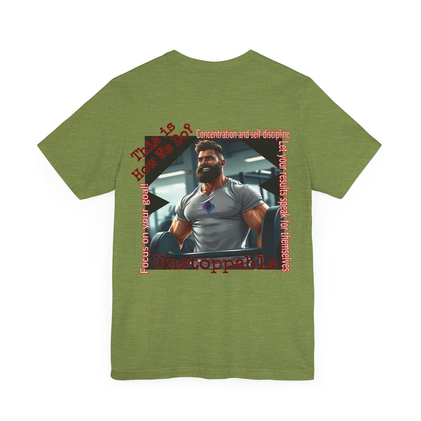 BlackOnion T-shirt with Workout Motif “Unstoppable “💪🔥🫵