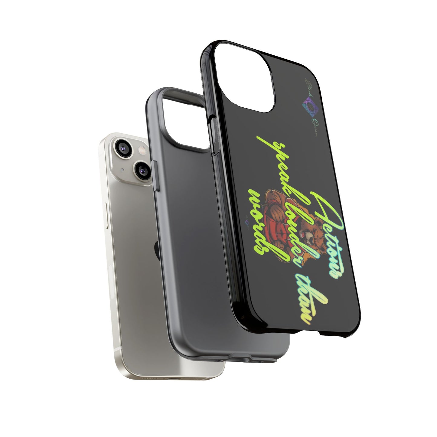 BlackOnion Brand New Phone Case - with Motivational Workout Motif ‘Actions speak lauder ‘💪🔥🫵