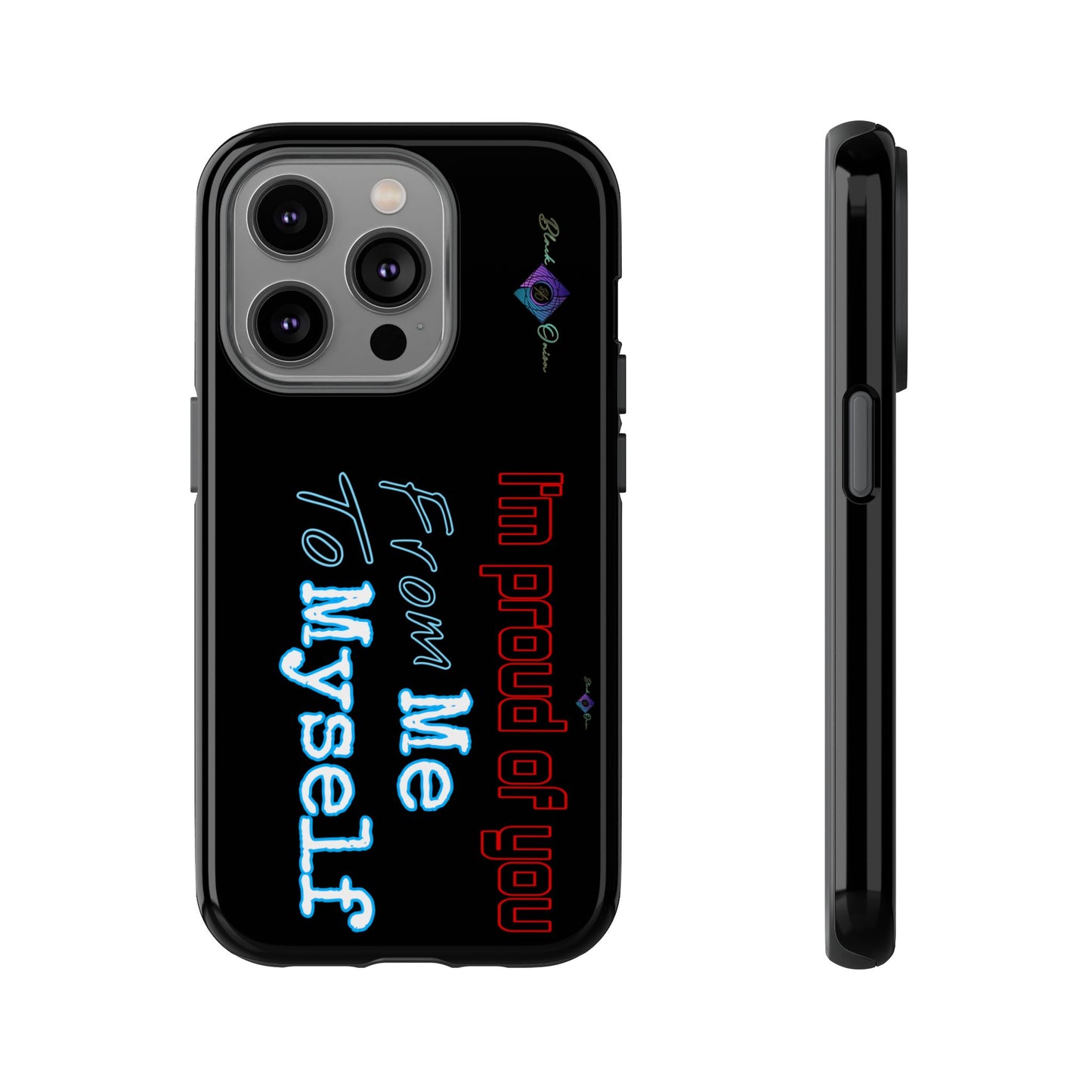 BlackOnion Brand New Phone Case - with Motivational Workout Motif’I’m proud of you ‘💪🔥🫵