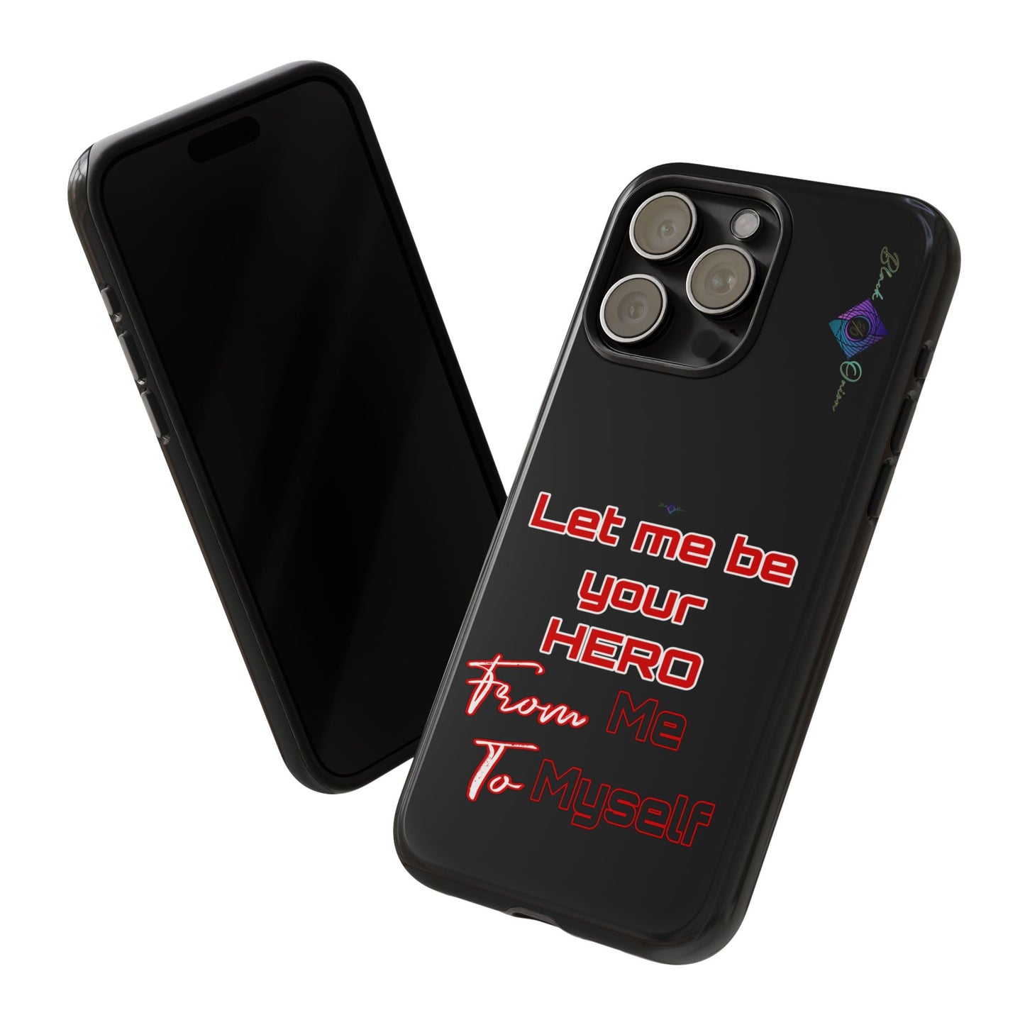 BlackOnion Brand New Phone Case - with Motivational Workout Motif’Let me be your Hero ‘💪🔥🫵