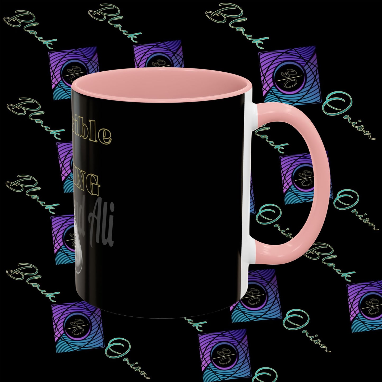 BlackOnion Coffee Mug - 11oz with Workout Motif ‘Impossible is nothing’🔥💪🫵