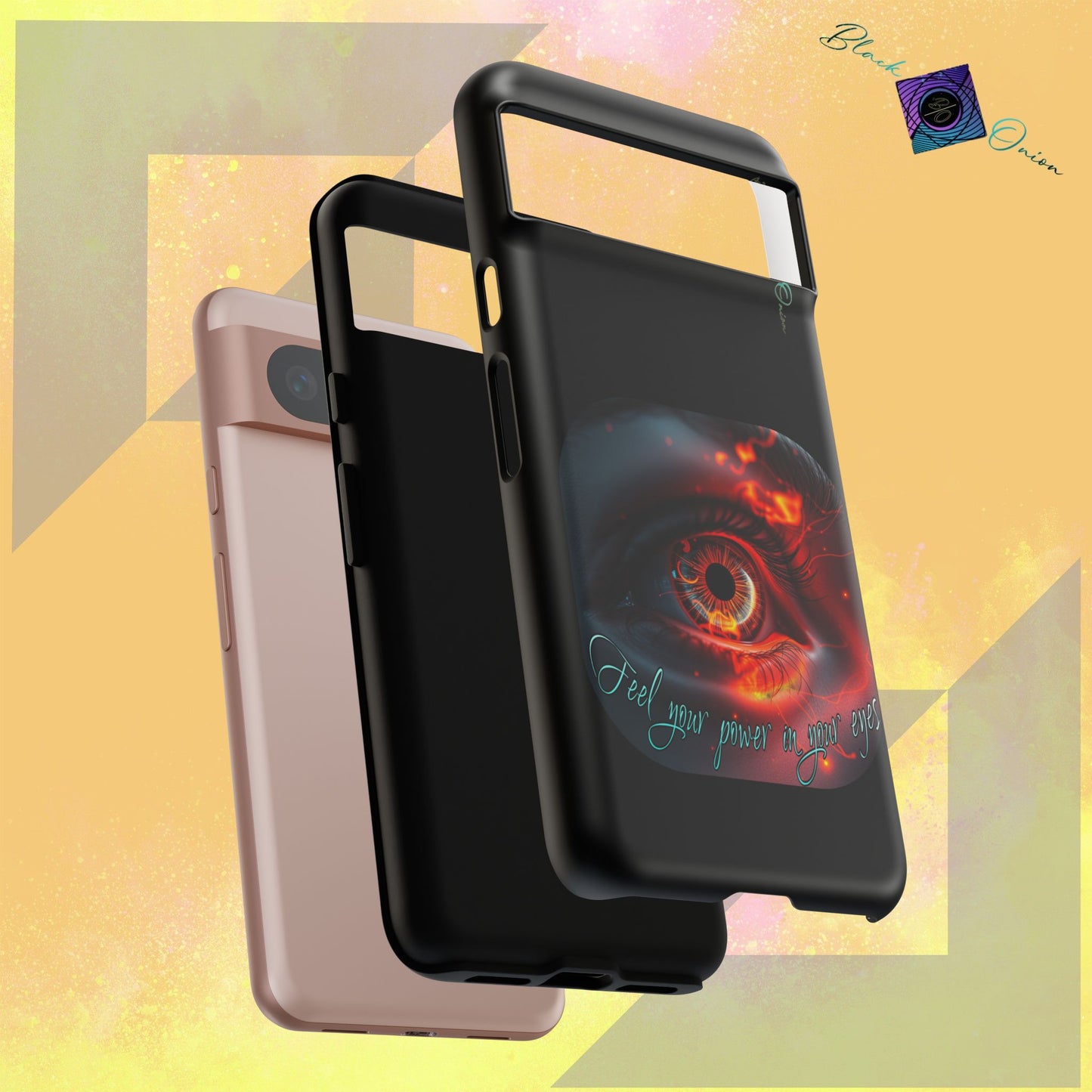BlackOnion Brand New Phone Case - with Motivational Workout Motif ’Feel your power ‘💪🔥🫵