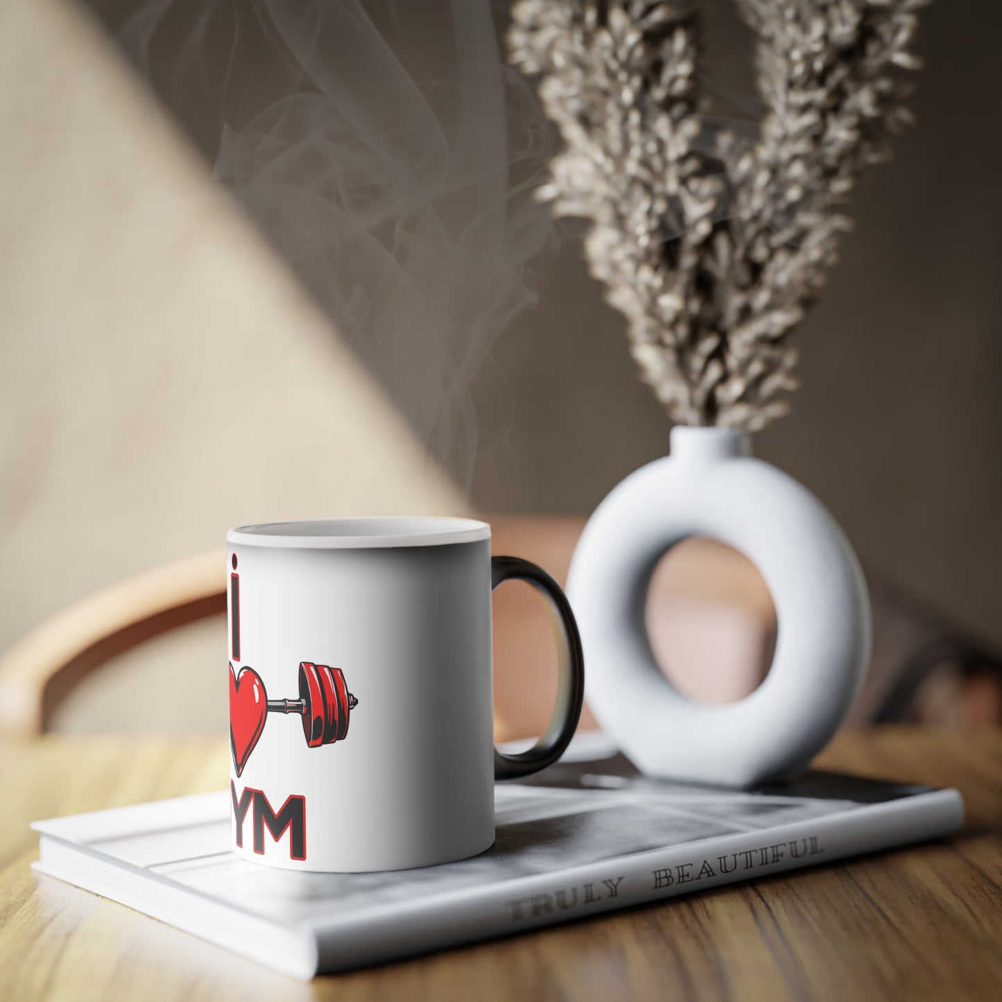 BlackOnion Color Changing Mug with Workout Motif ‘I Love Gym’ 💪🔥🫵