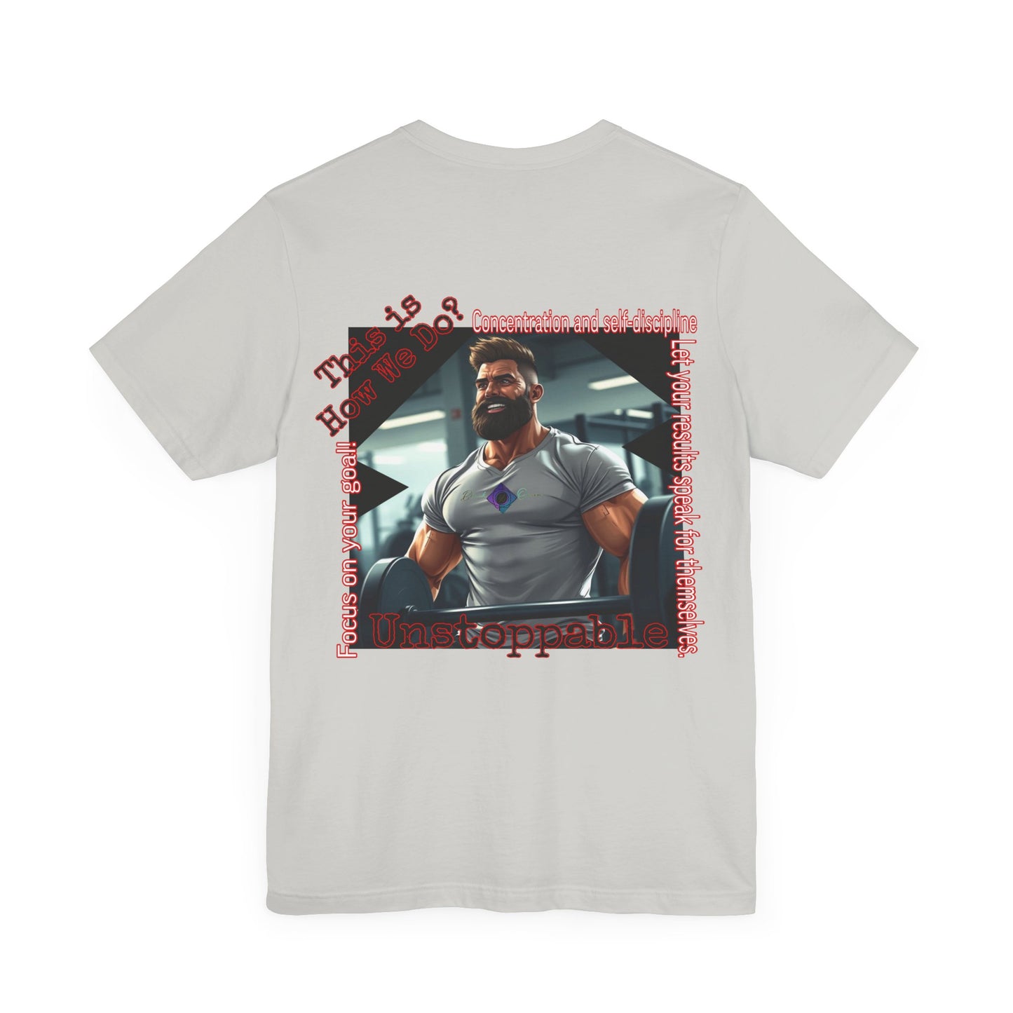BlackOnion T-shirt with Workout Motif “Unstoppable “💪🔥🫵