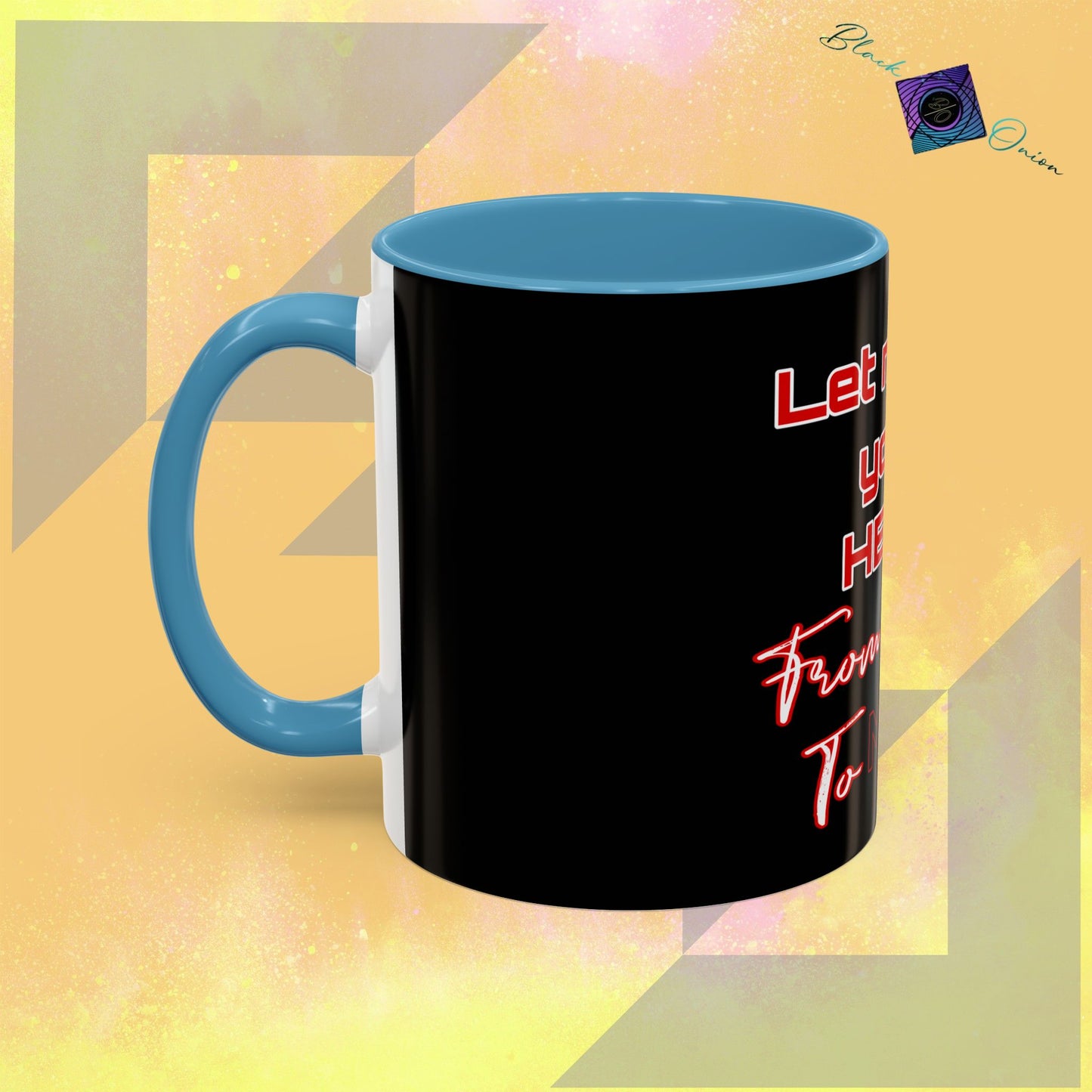 BlackOnion Coffee Mug - 11oz with Workout Motif ‘Let me be your Hero’🔥💪🫵