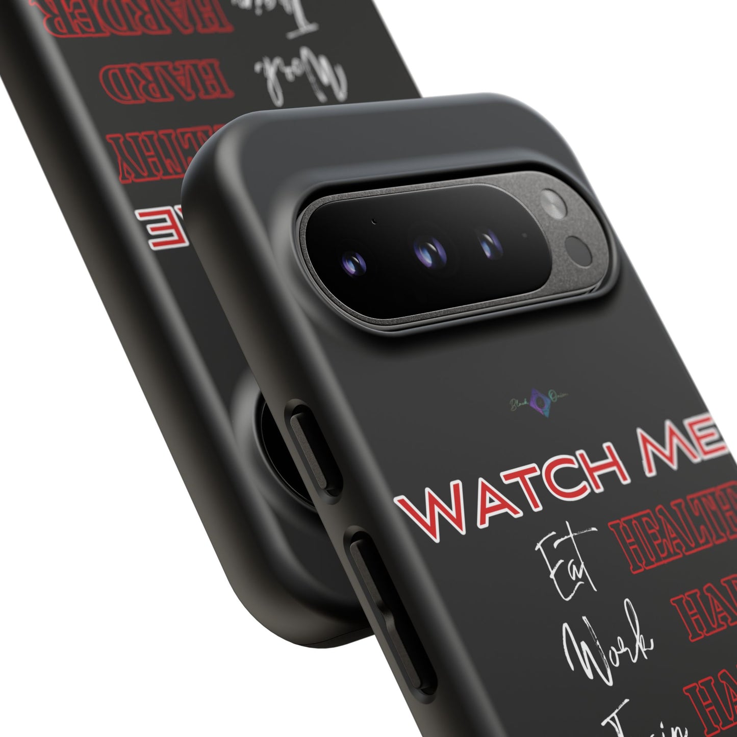 BlackOnion Phone Case -with Motivational Motif 'Watch Me' 💪🔥🫵