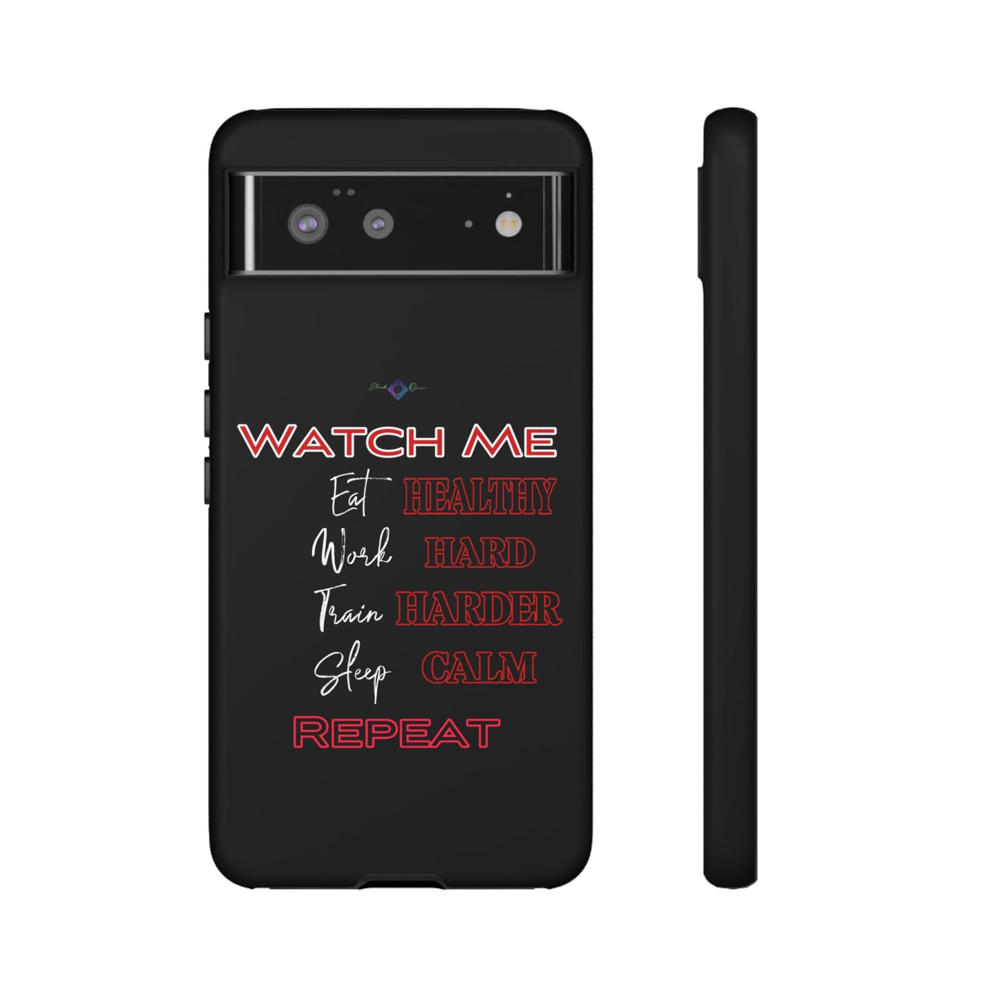 BlackOnion Phone Case -with Motivational Motif 'Watch Me' 💪🔥🫵