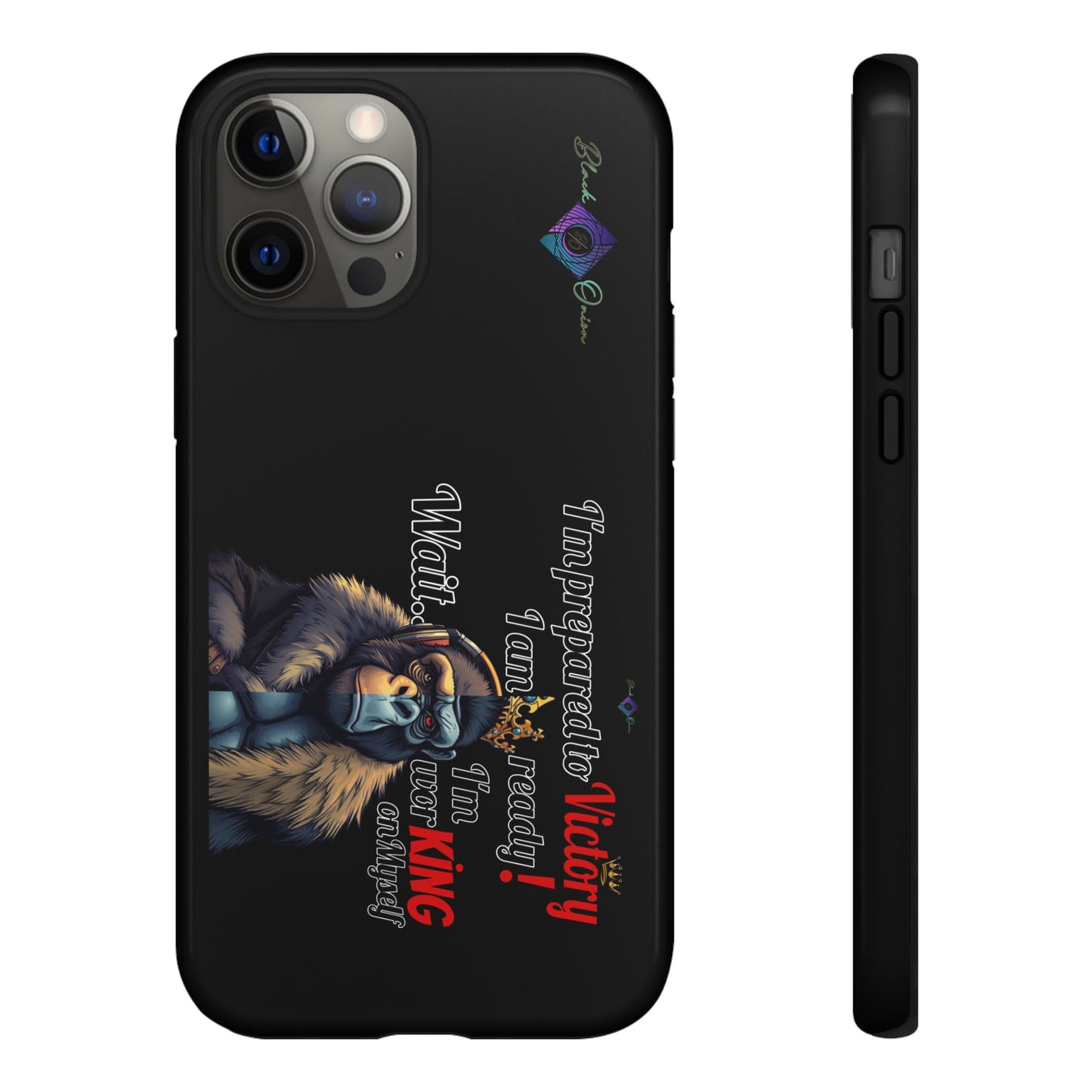 BlackOnion Brand New Phone Case - with Motivational Workout Motif’Victory 👑‘💪🔥🫵