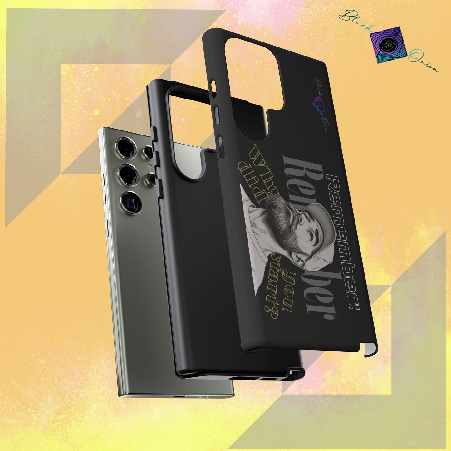 BlackOnion Brand New Phone Case - with Motivational Workout Motif’Remember ‘💪🔥🫵