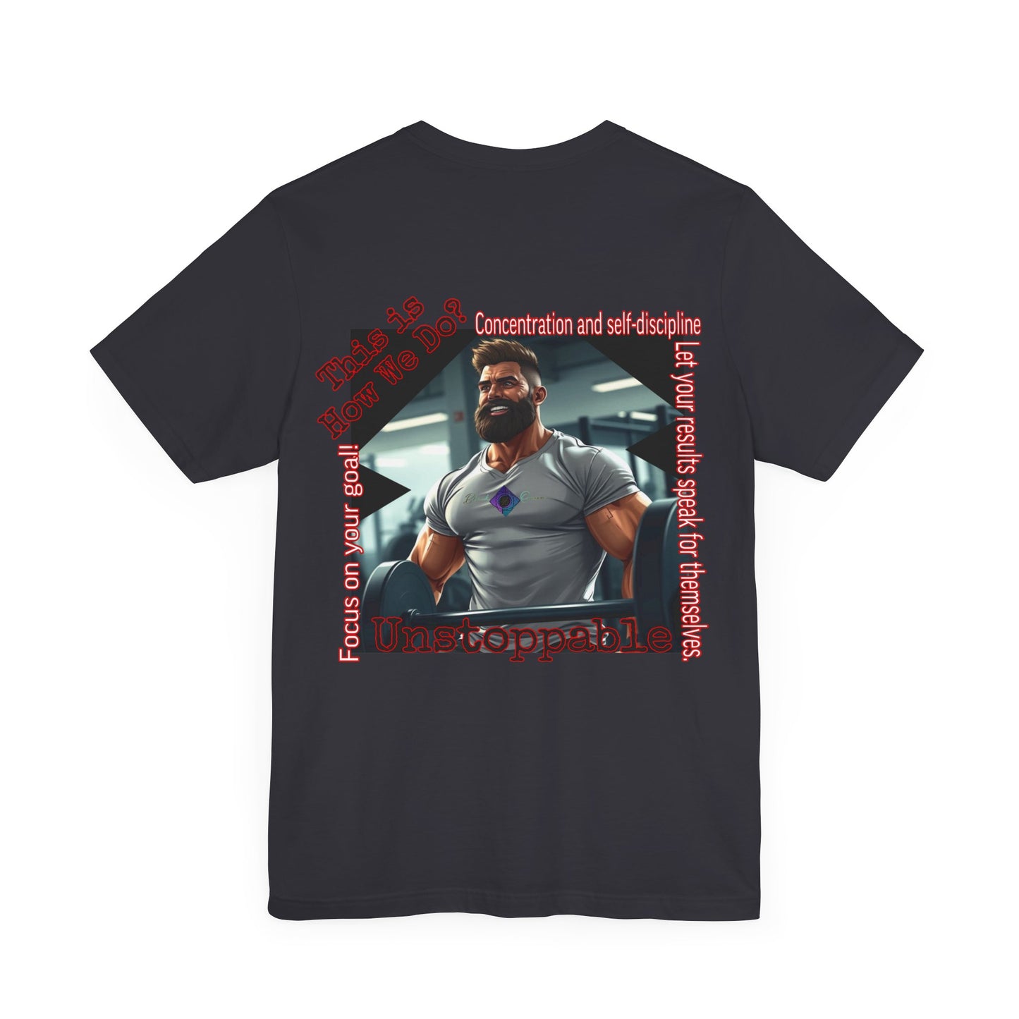 BlackOnion T-Shirt with Workout Motif “Unstoppable “💪🔥🫵