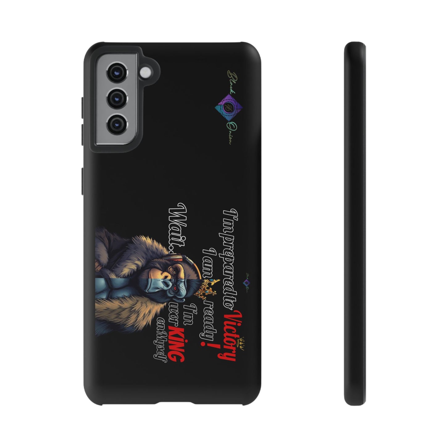 BlackOnion Brand New Phone Case - with Motivational Workout Motif’Victory 👑‘💪🔥🫵