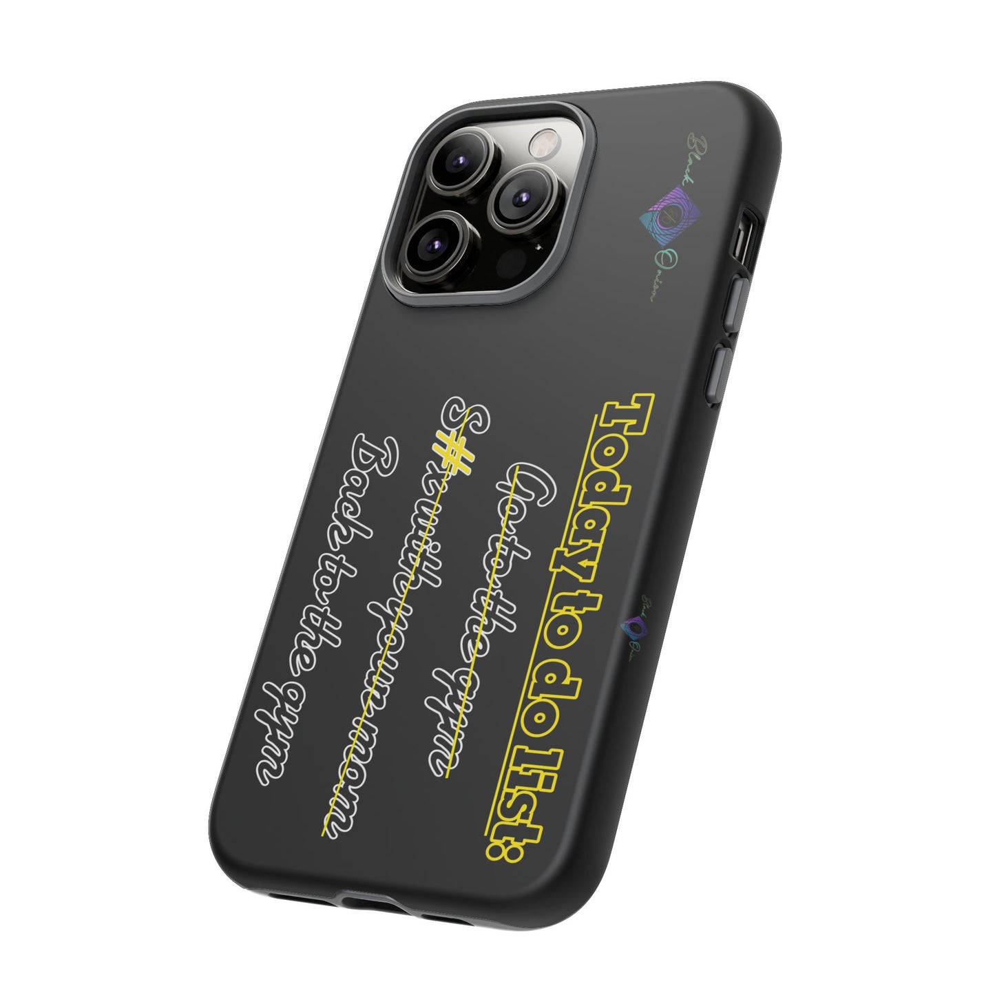 BlackOnion Brand New Phone Case - with Motivational Workout Motif’Today to do list ‘💪🔥🫵