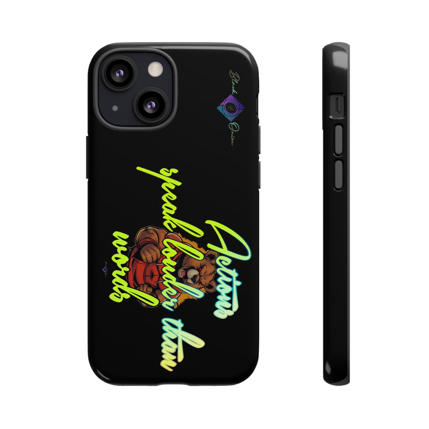 BlackOnion Brand New Phone Case - with Motivational Workout Motif ‘Actions speak lauder ‘💪🔥🫵