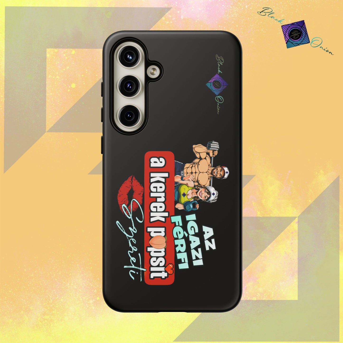BlackOnion Brand New Phone Case - with Motivational Workout Motif ‘Az igazi férfi ‘💪🔥🫵