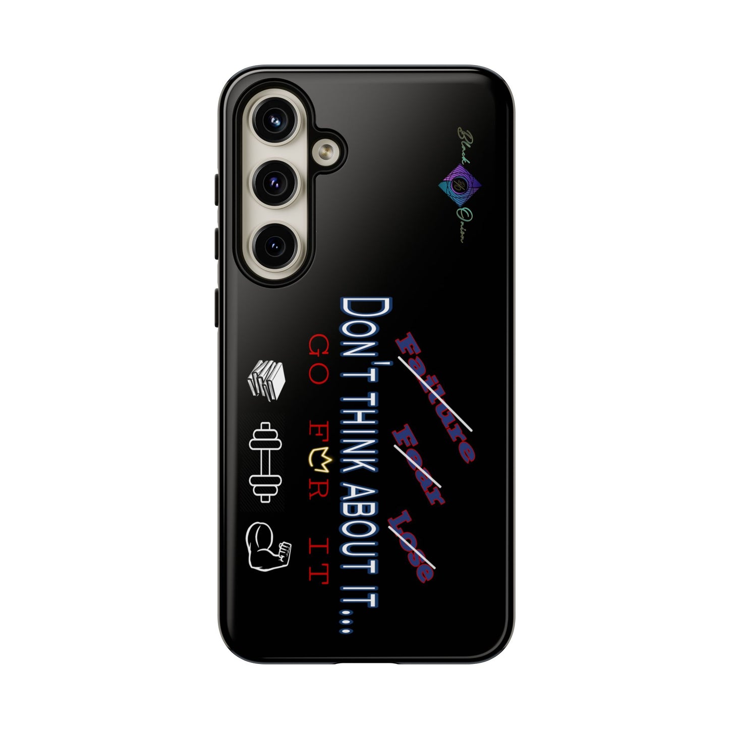 BlackOnion Brand New Phone Case - with Motivational Workout Motif’Don’t think ‘💪🔥🫵