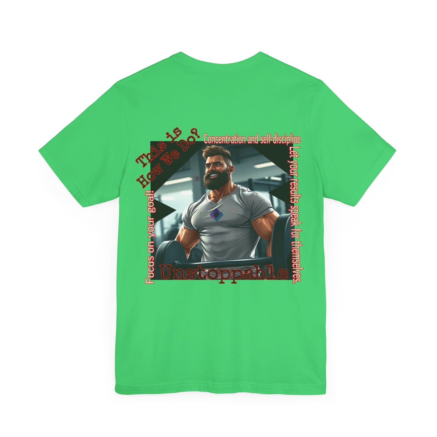 BlackOnion T-Shirt with Workout Motif “Unstoppable “💪🔥🫵
