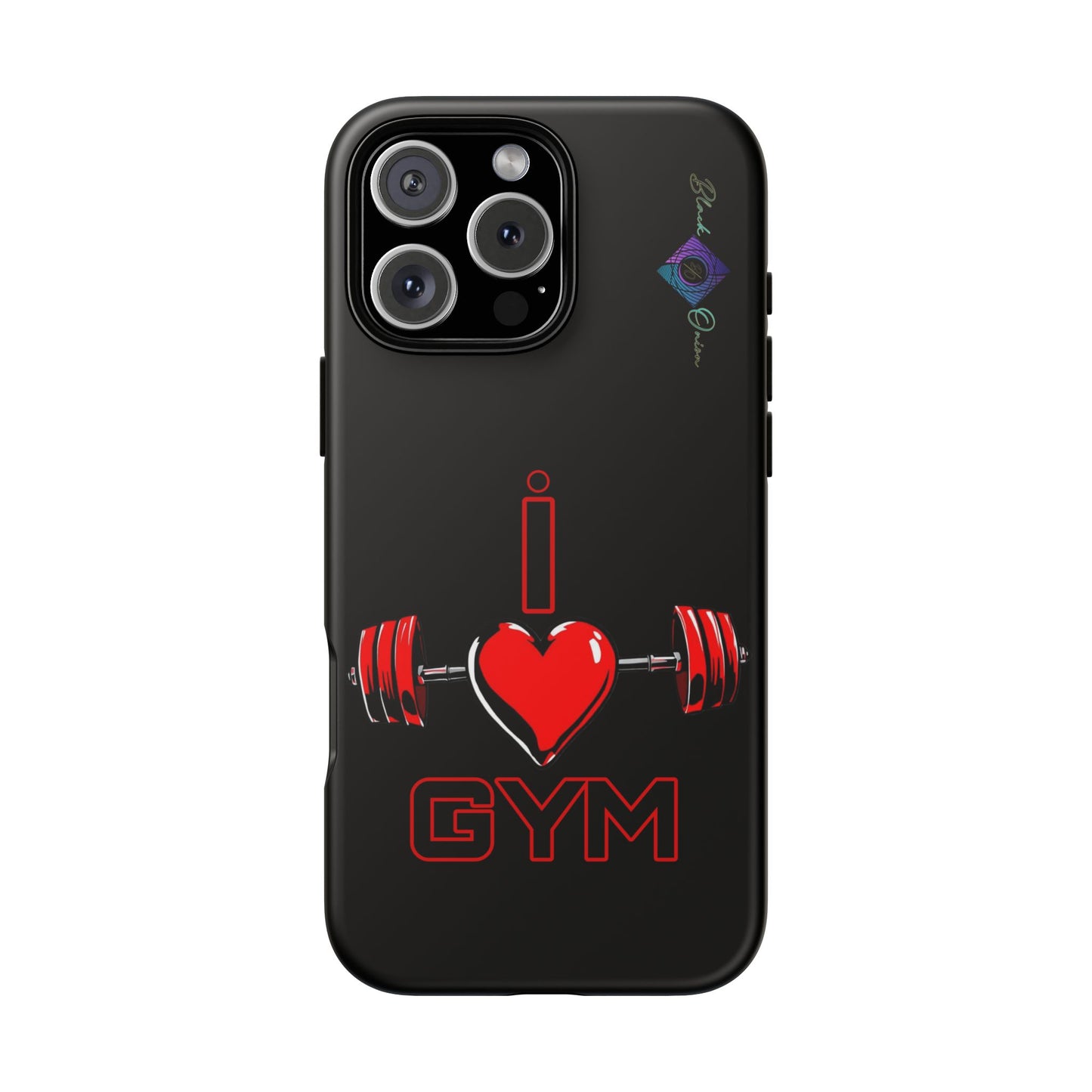 BlackOnion Brand New Phone Case - with Motivational Workout Motif’I Love Gym ‘💪🔥🫵