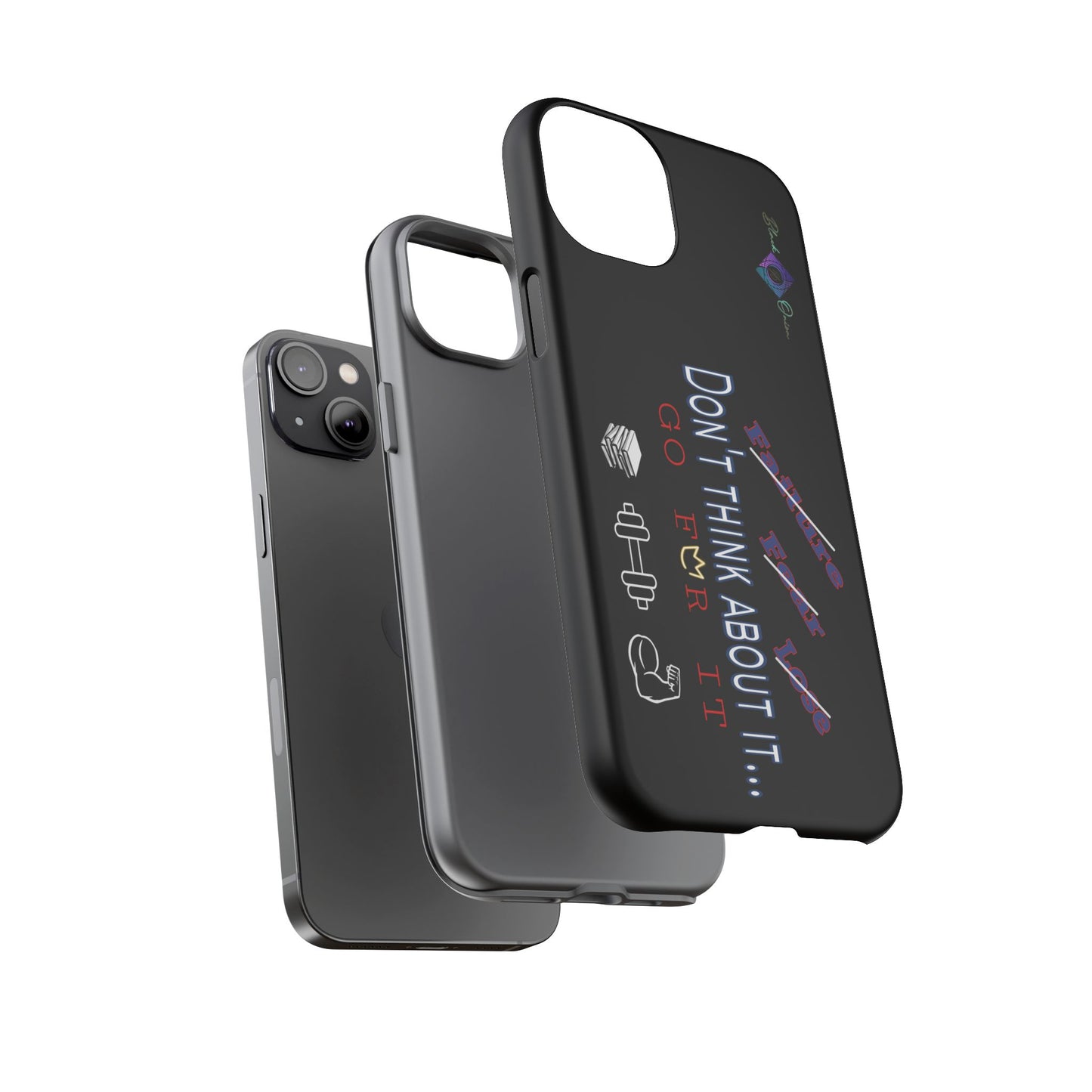 BlackOnion Brand New Phone Case - with Motivational Workout Motif’Don’t think ‘💪🔥🫵